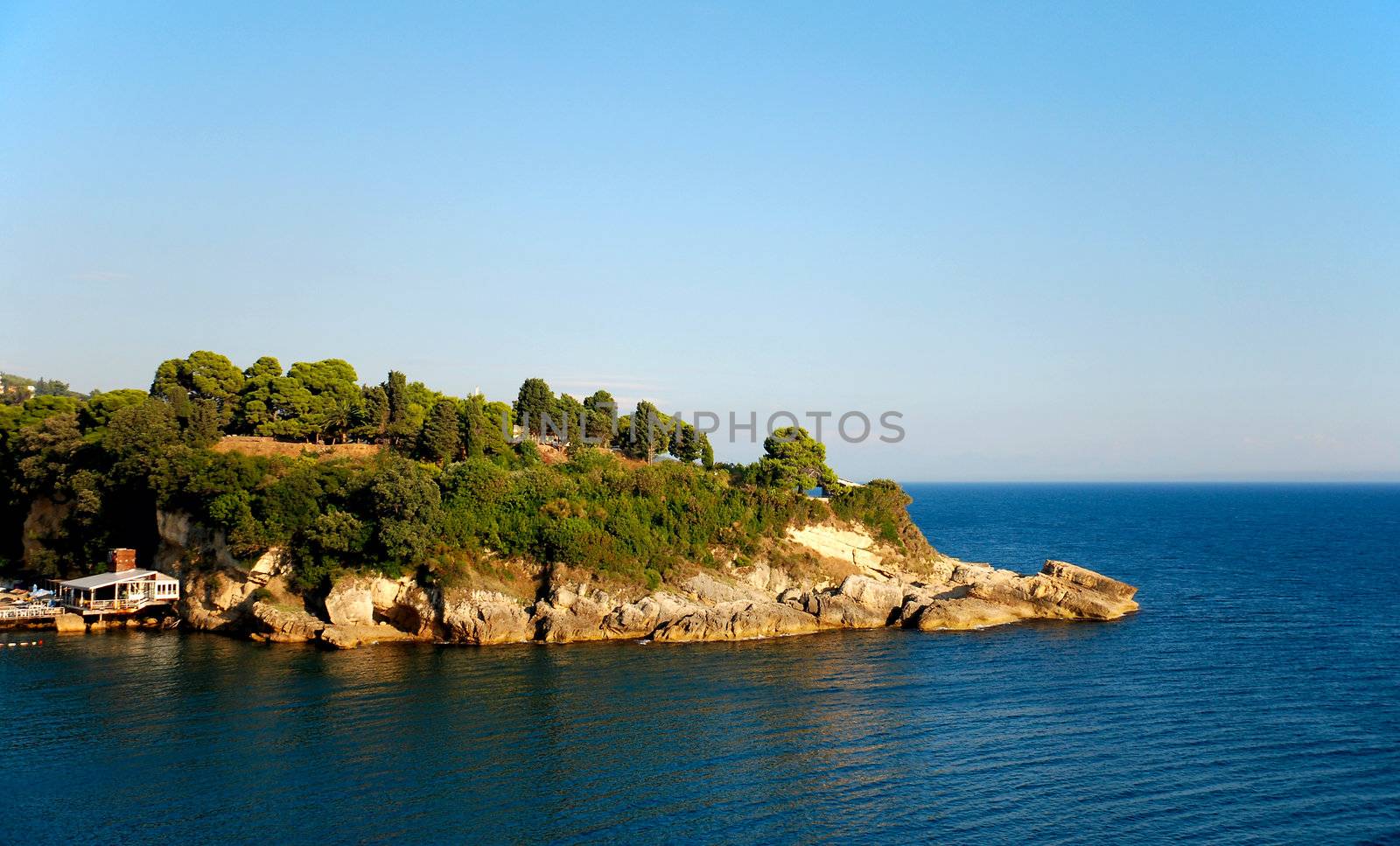 green island in the Adriatic Sea, Montenegro