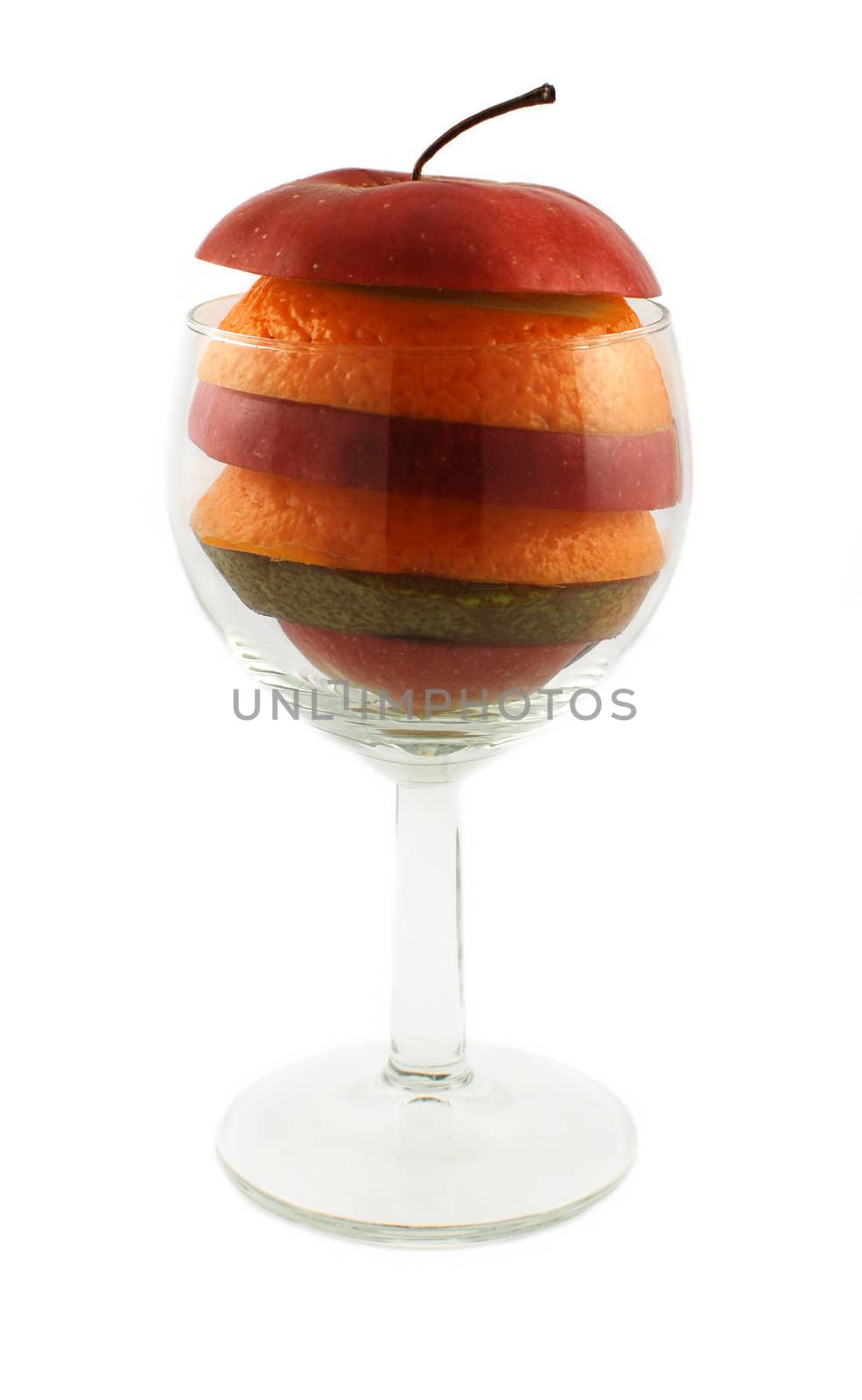 isolated fruit glass by kzen