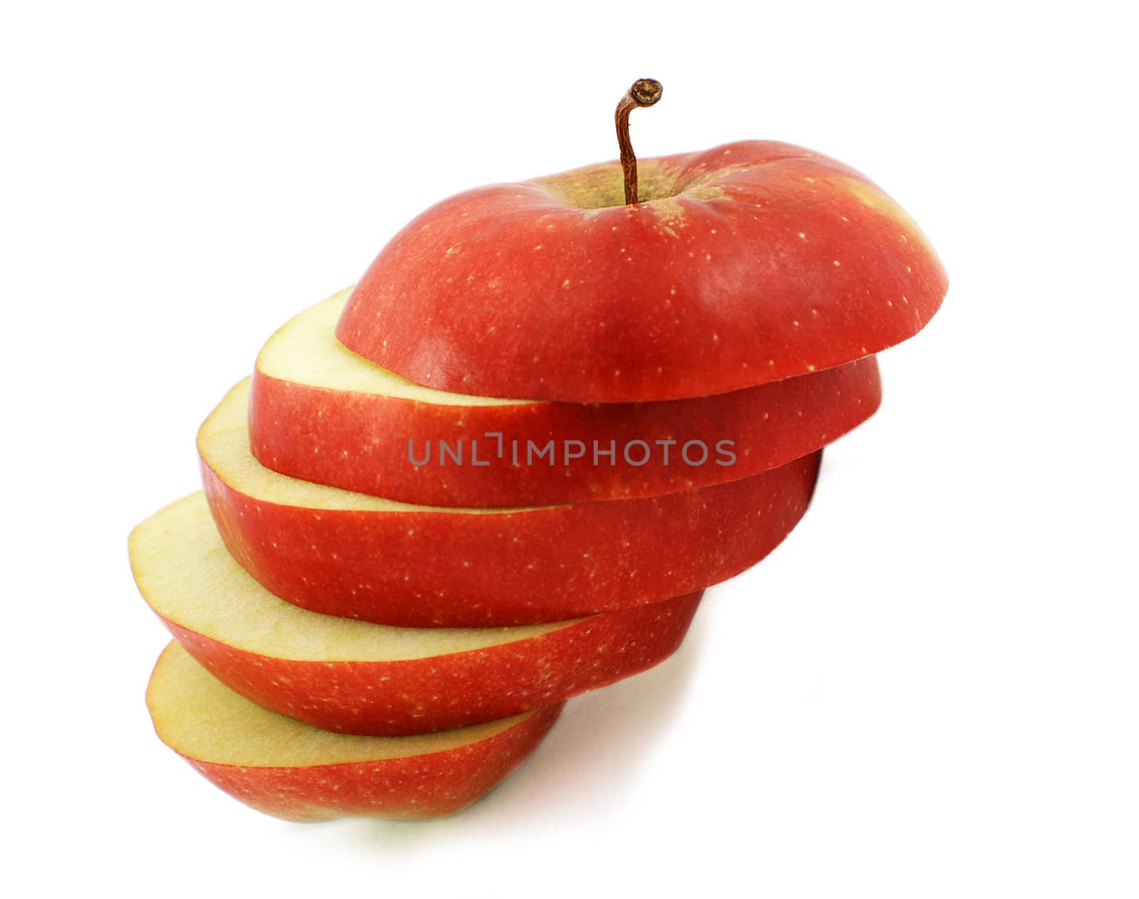 cut red apple by kzen