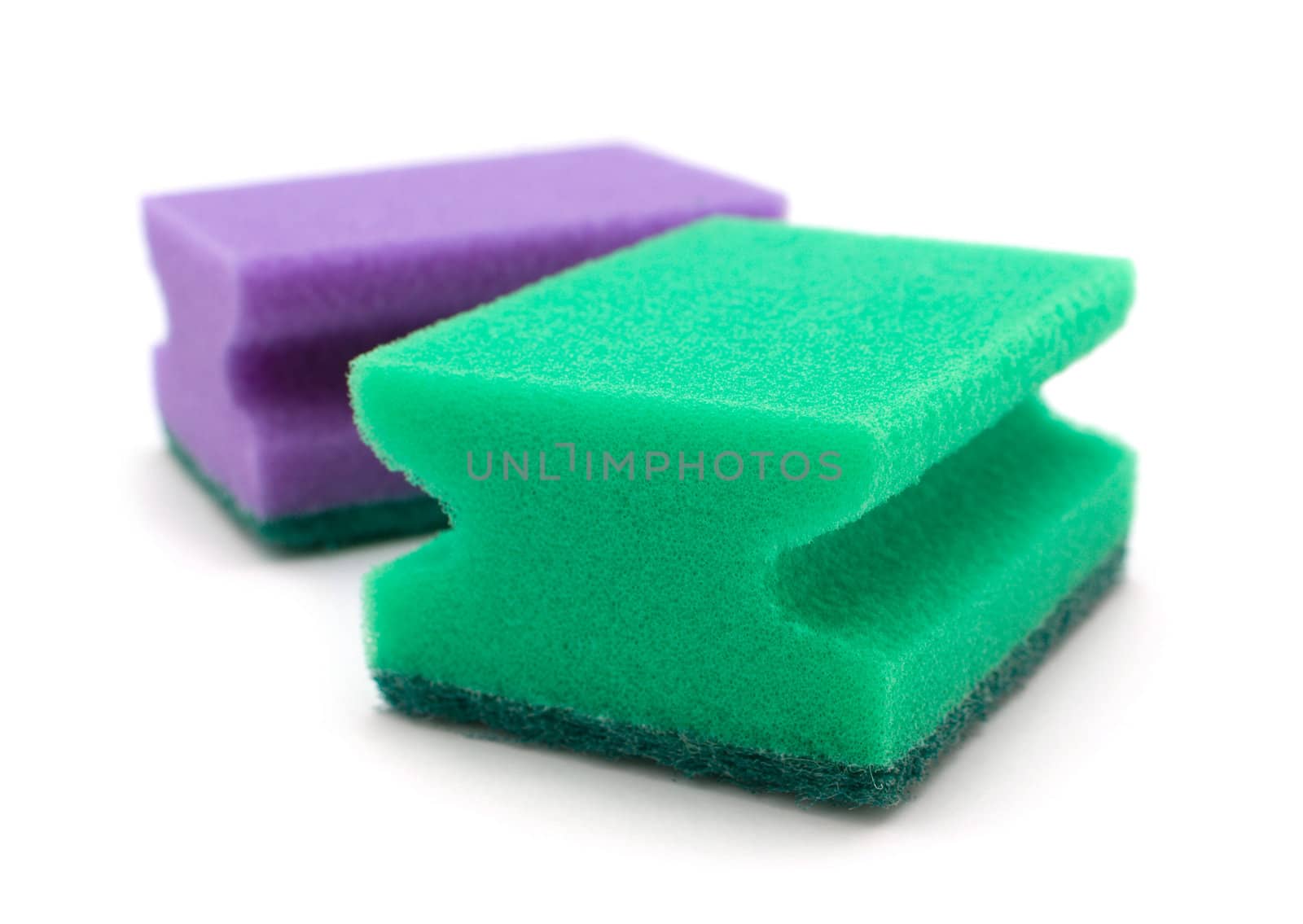 Couple sponges for washing kitchen