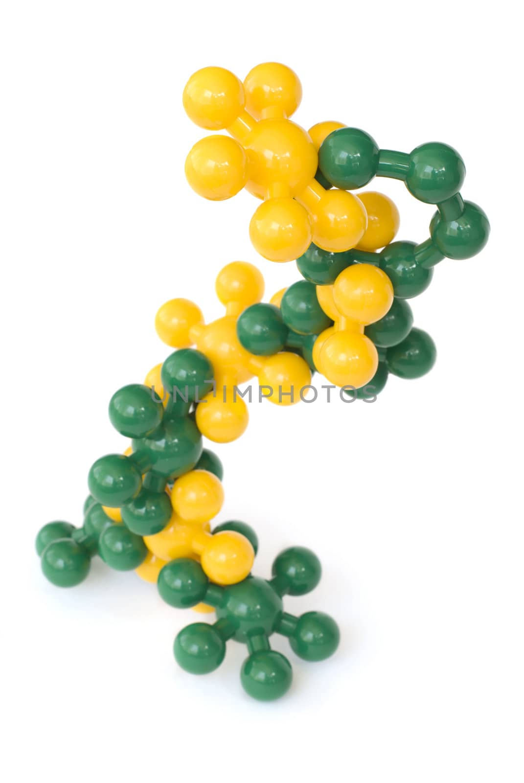 Creative colorful toy for building molecule and atom, isolated