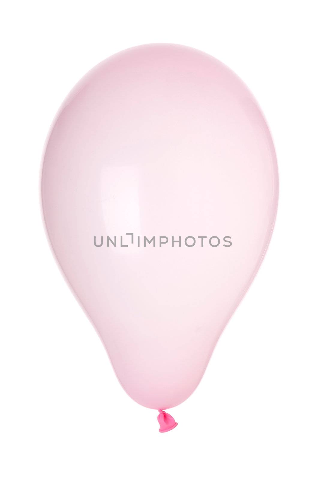 pink inflatable balloon isolated on white background