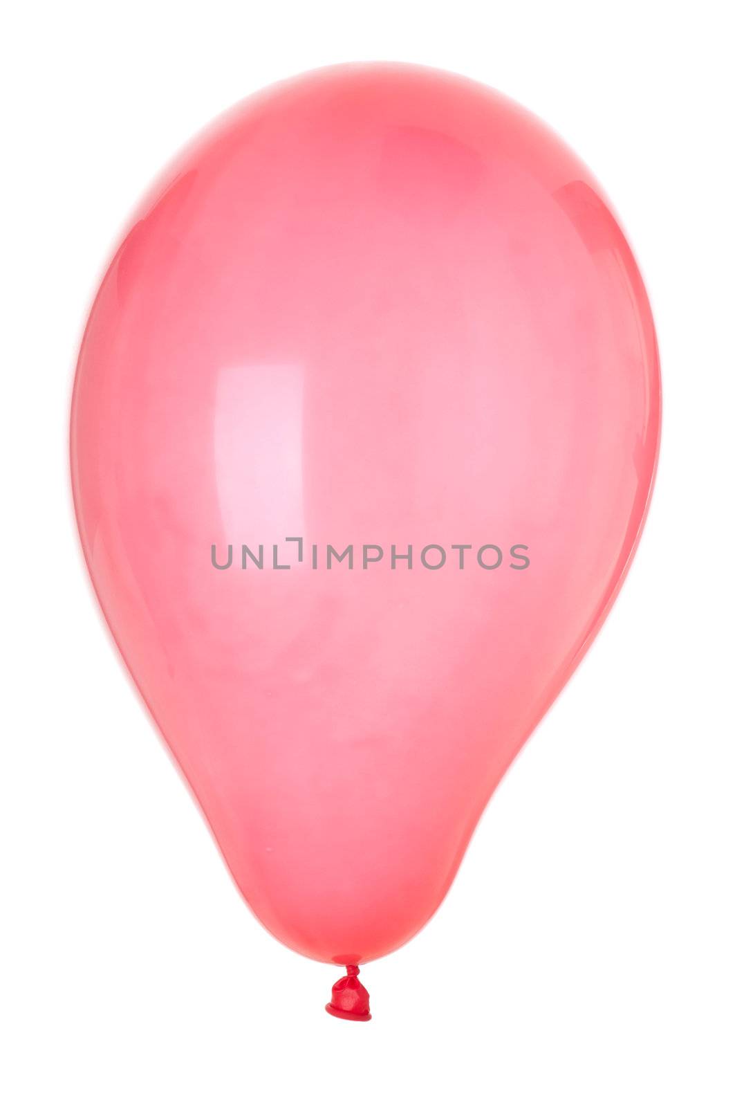 red inflatable balloon isolated on white background