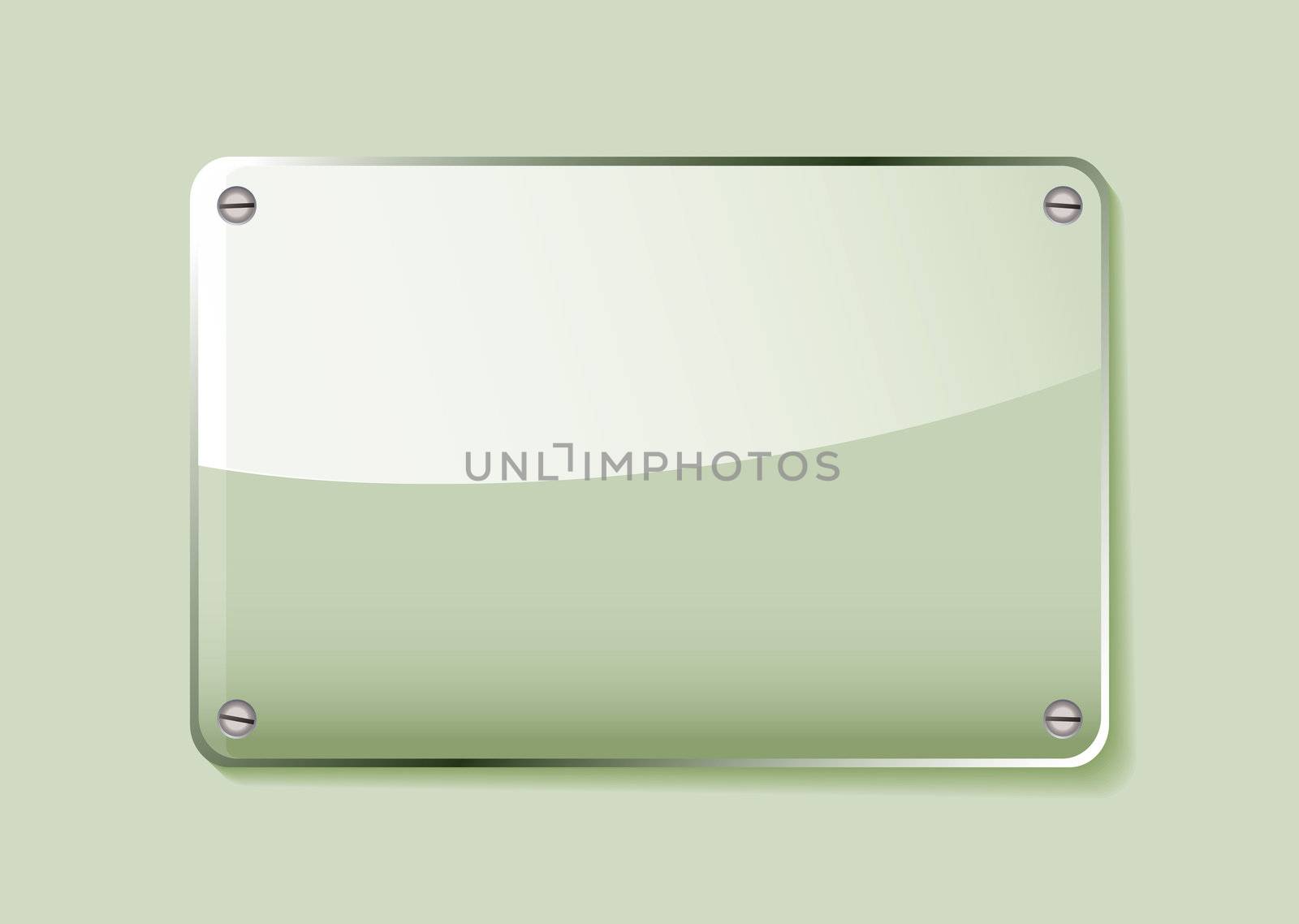 Green glass name tag by nicemonkey
