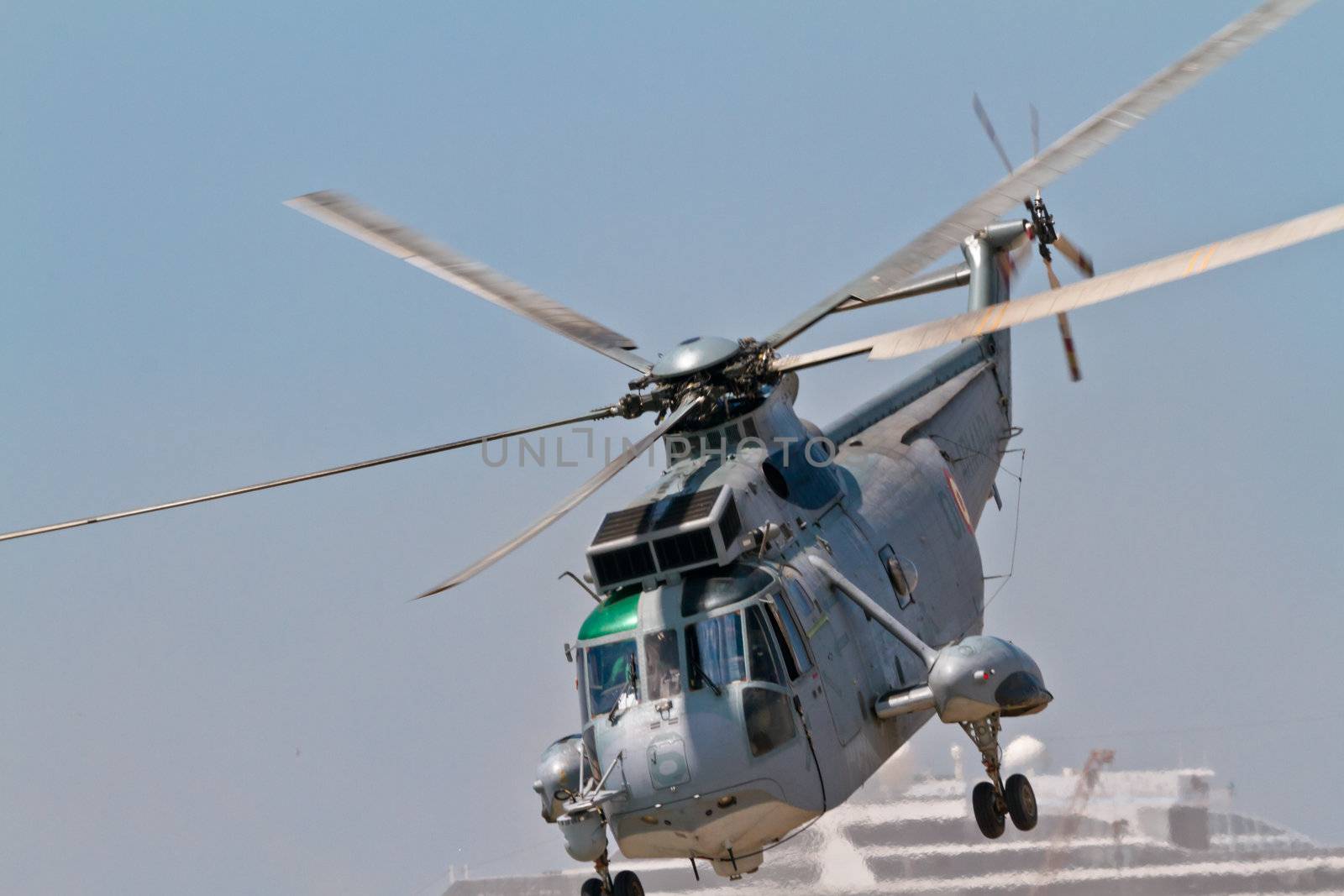 MALAGA, SPAIN-MAY 28: Helicopter Westland SH-3D/W Seaking of the Spanish Navy taking part in an exhibition on the day of the spanish army forces on May 28, 2011, in Malaga, Spain