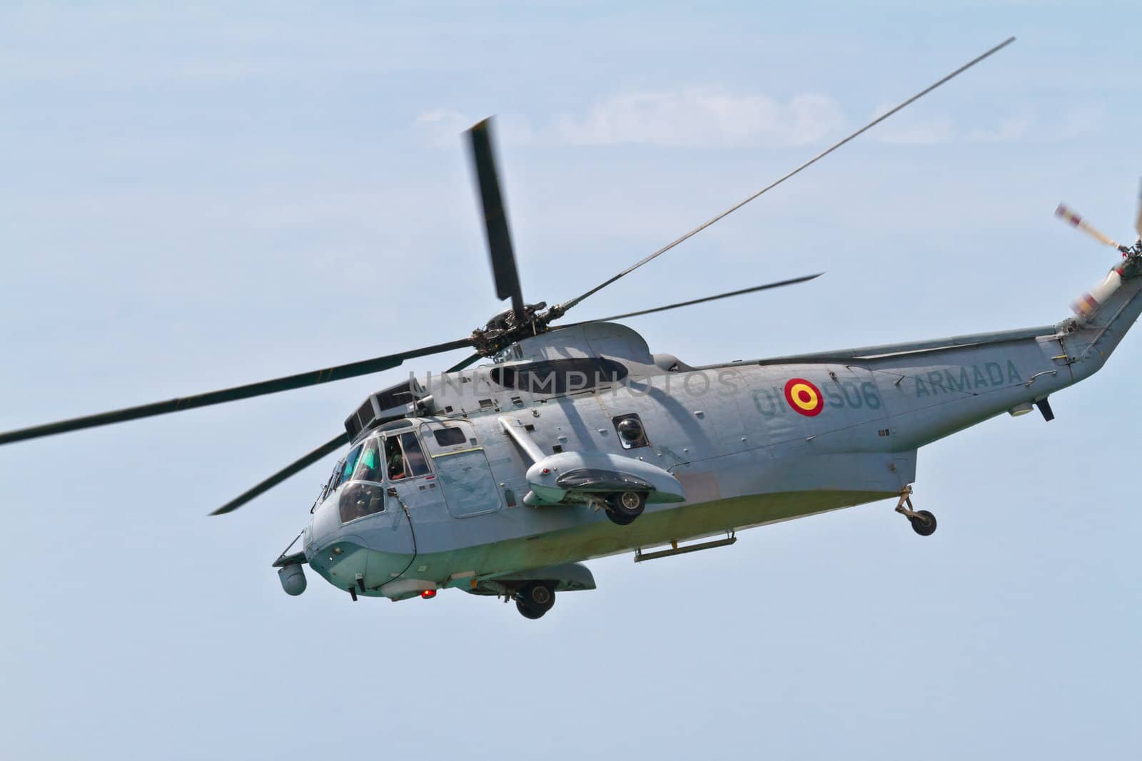 MALAGA, SPAIN-MAY 28: Helicopter Westland SH-3D/W Seaking of the Spanish Navy taking part in an exhibition on the day of the spanish army forces on May 28, 2011, in Malaga, Spain