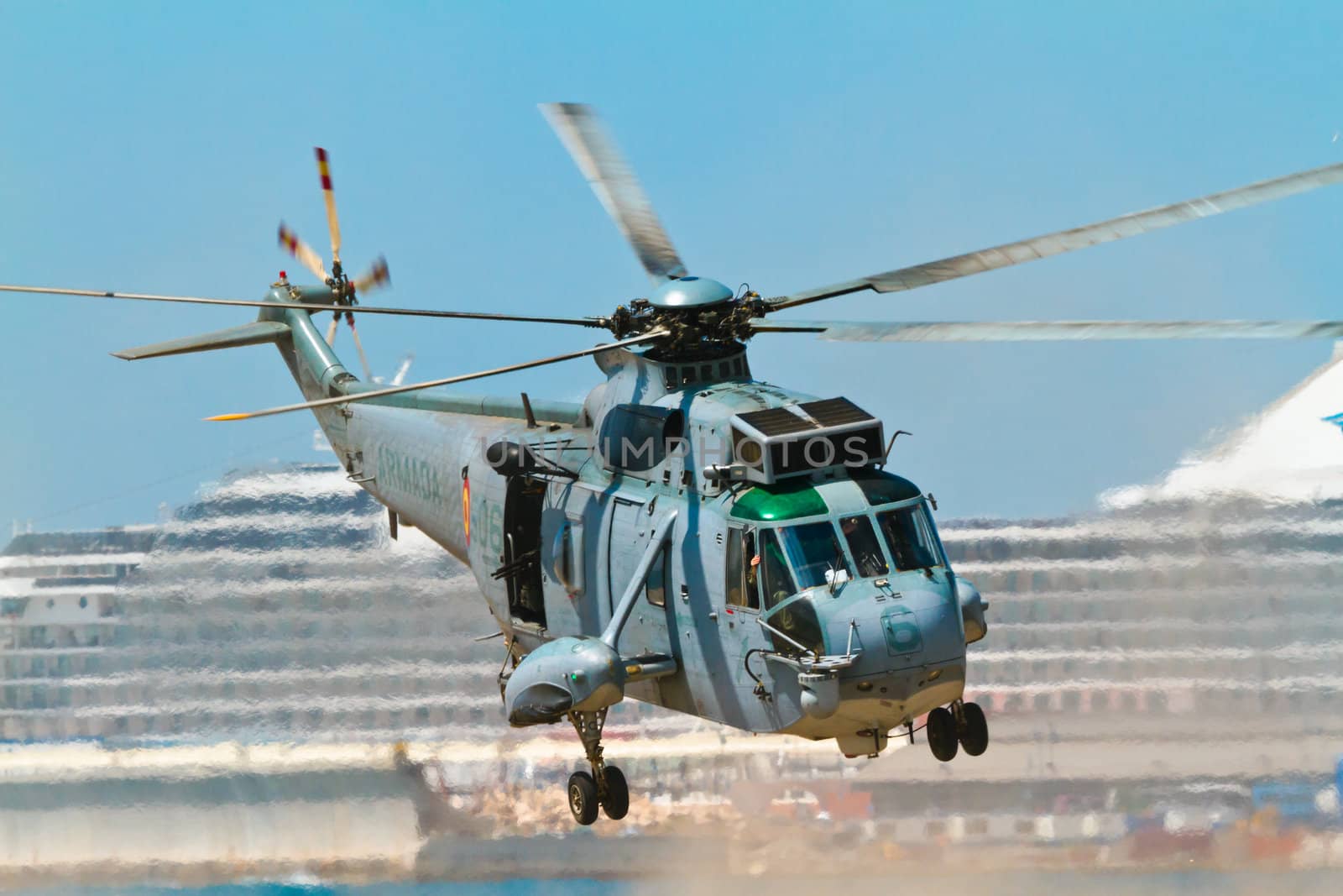 MALAGA, SPAIN-MAY 28: Helicopter Westland SH-3D/W Seaking of the Spanish Navy taking part in an exhibition on the day of the spanish army forces on May 28, 2011, in Malaga, Spain