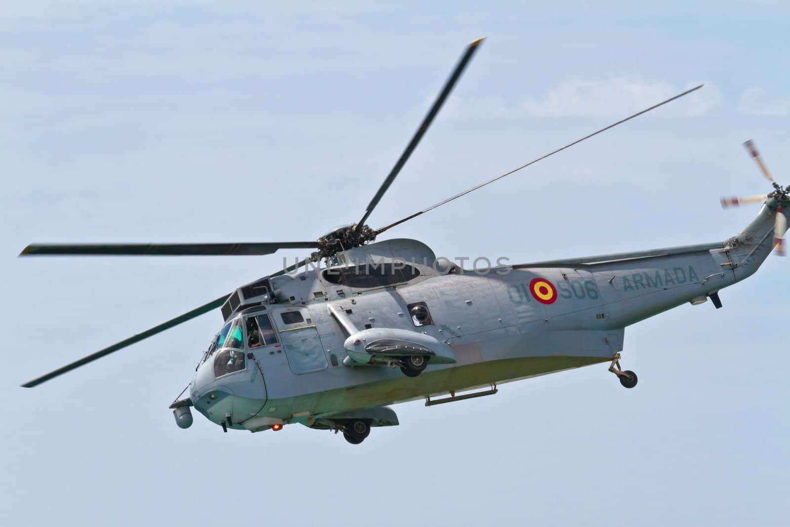 MALAGA, SPAIN-MAY 28: Helicopter Westland SH-3D/W Seaking of the Spanish Navy taking part in an exhibition on the day of the spanish army forces on May 28, 2011, in Malaga, Spain