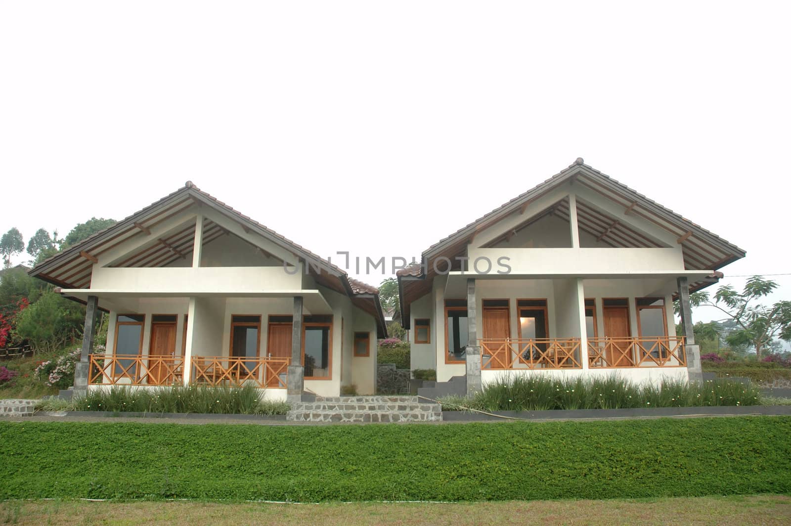 tropical house that build with javanese art design