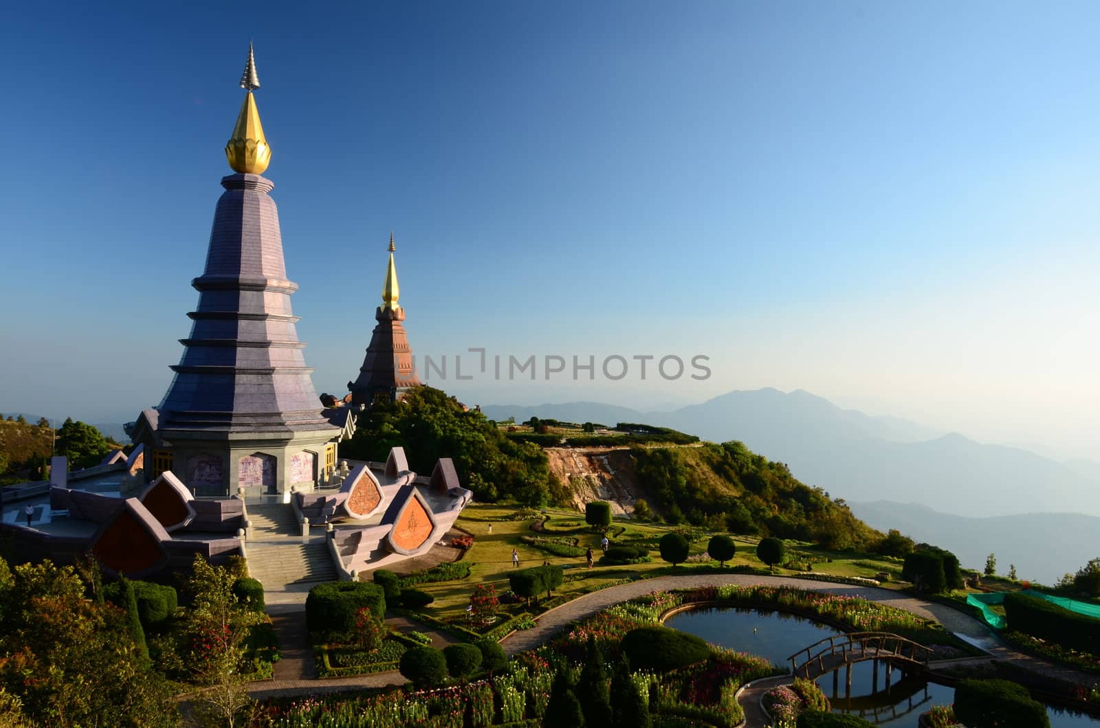 Pagoda on the highest mountain in Thailand