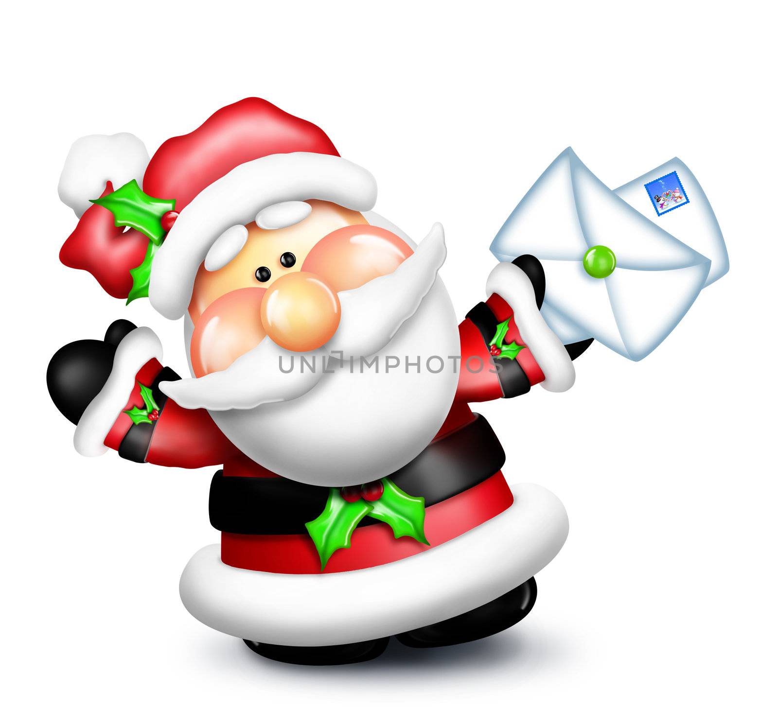 Gumdrop Santa Holding Letters by komodoempire