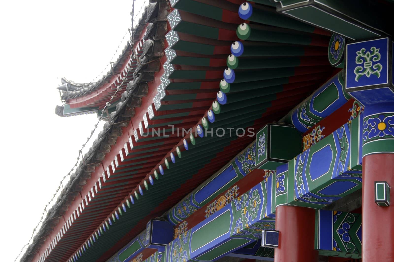 downtown of Xian, Detail of a Chinese house by koep