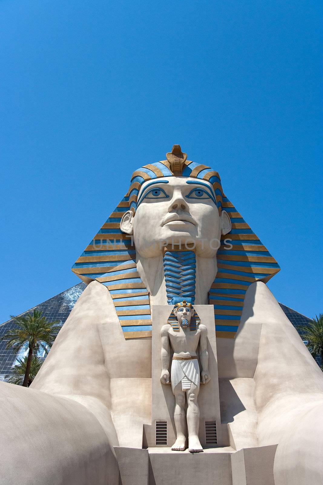 May 25th, 2009 - Las Vegas, Nevada, USA - The Sphinx entrance to the Luxor Hotel and Casino on Las Vegas Boulevard