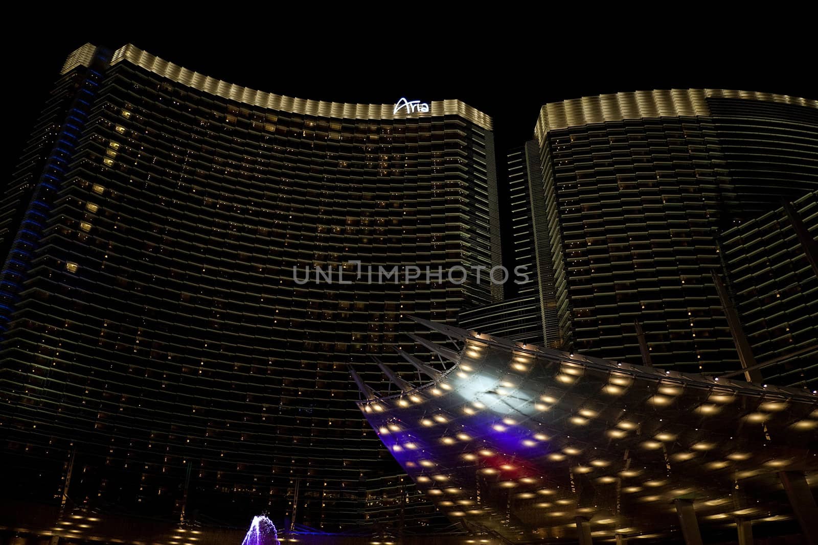 January 1st, 2010 - Las Vegas, Nevada, USA - The Aria Hotel and Casino which is one of the newest hotels on the strip and is part of the massive City Center complex