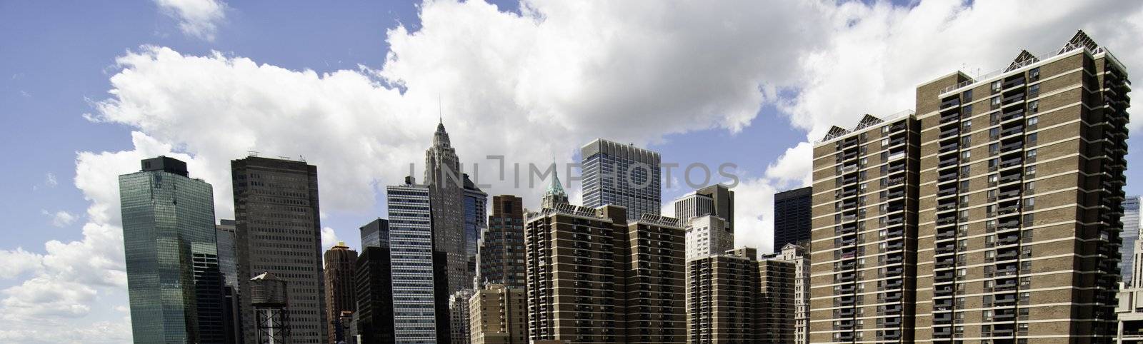 Panoramic View of New York City Buildings, U.S.A.