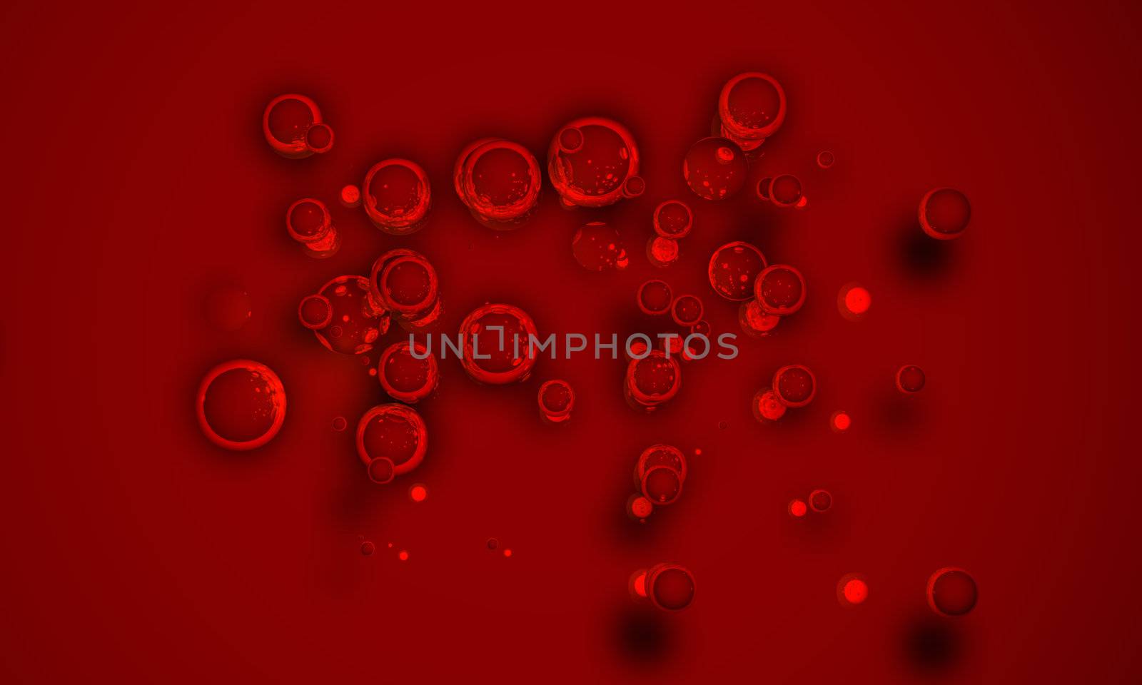 3d rendered illustration of many blood cells .