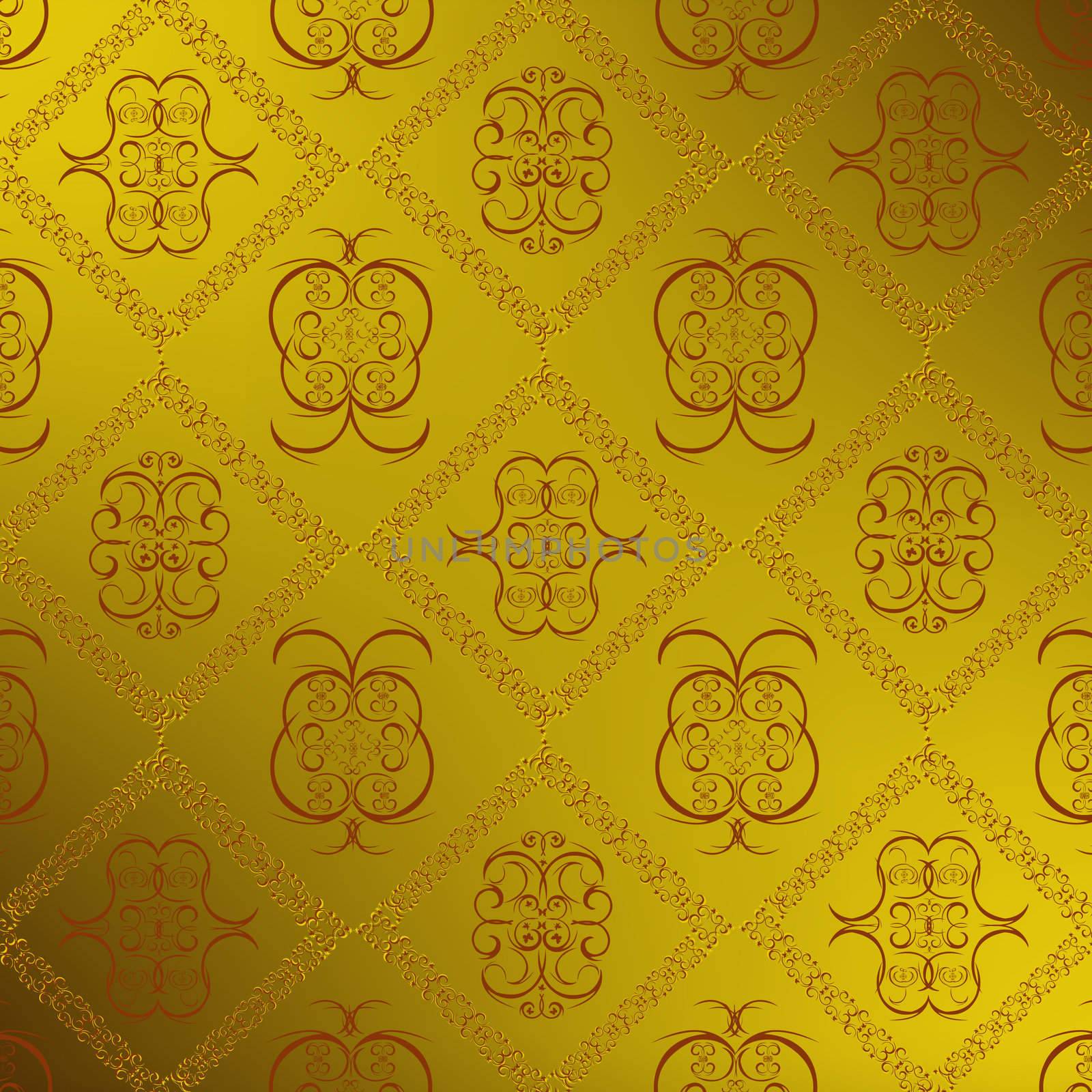 Decorative seamless wallpaper by sergey150770SV