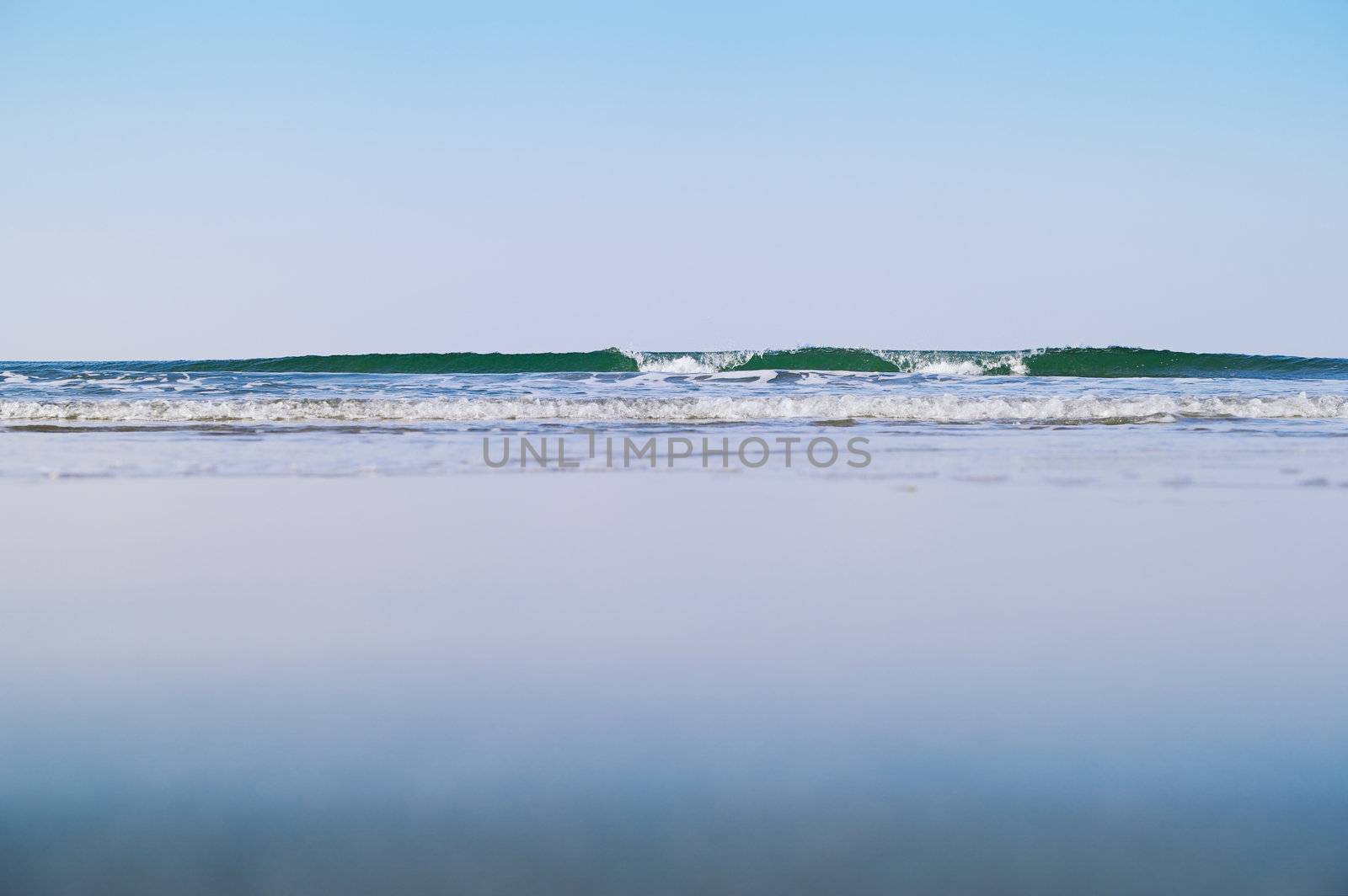 Soft wave on the surface of the sea