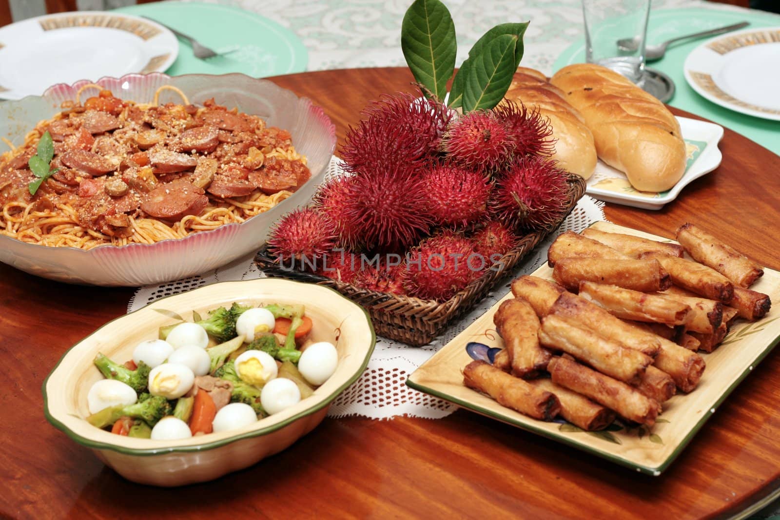 complete food set on a table
