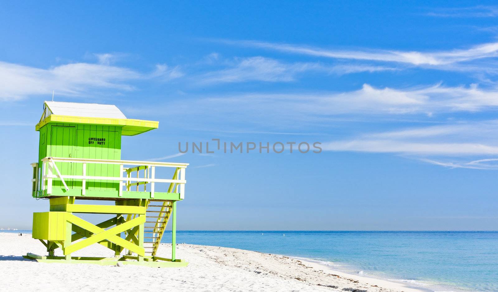 cabin on the beach, Miami Beach, Florida, USA