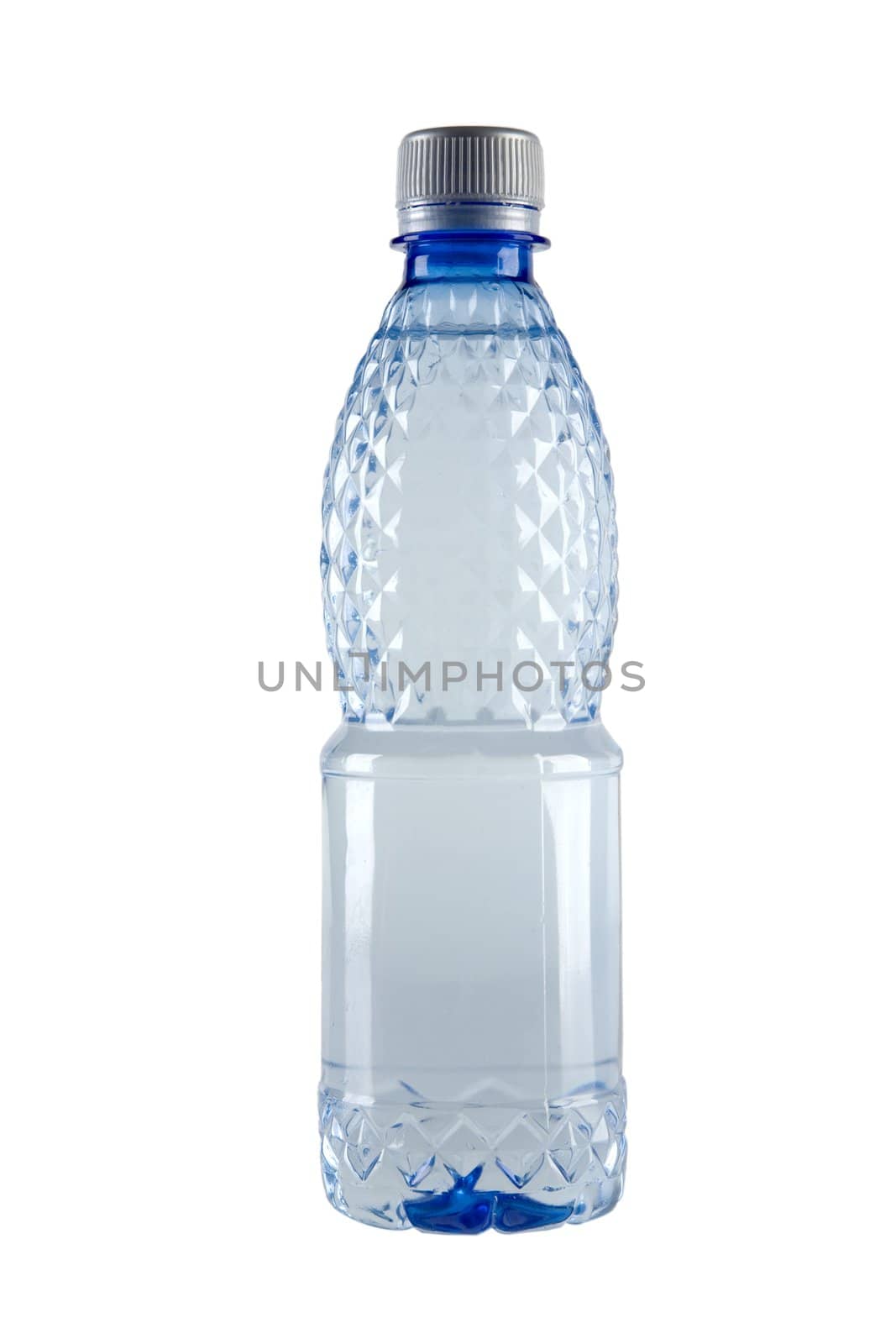 Small bottle of water isolated on white background 