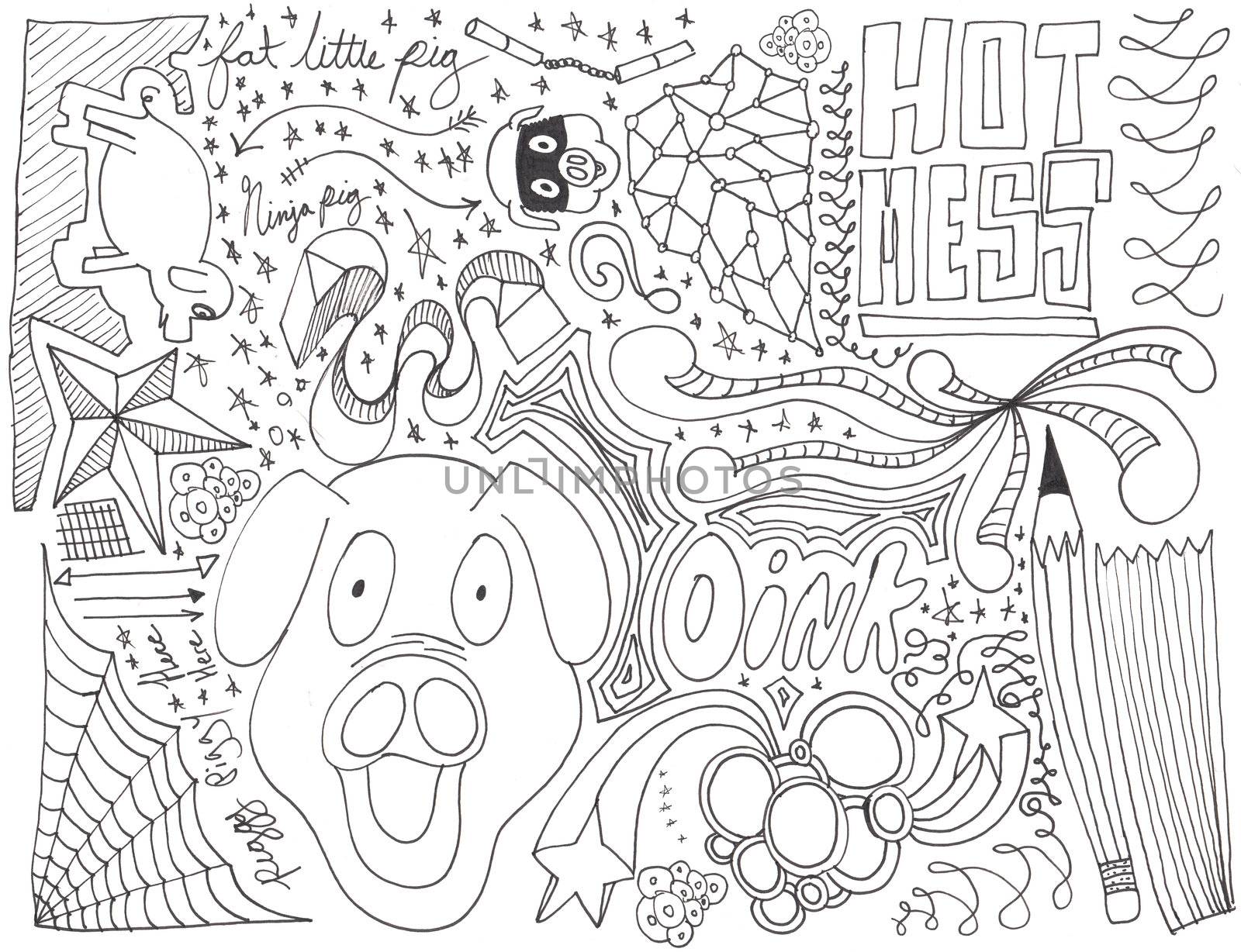 hand drawn doodles design elements scetch scribbles drawing by jeremywhat