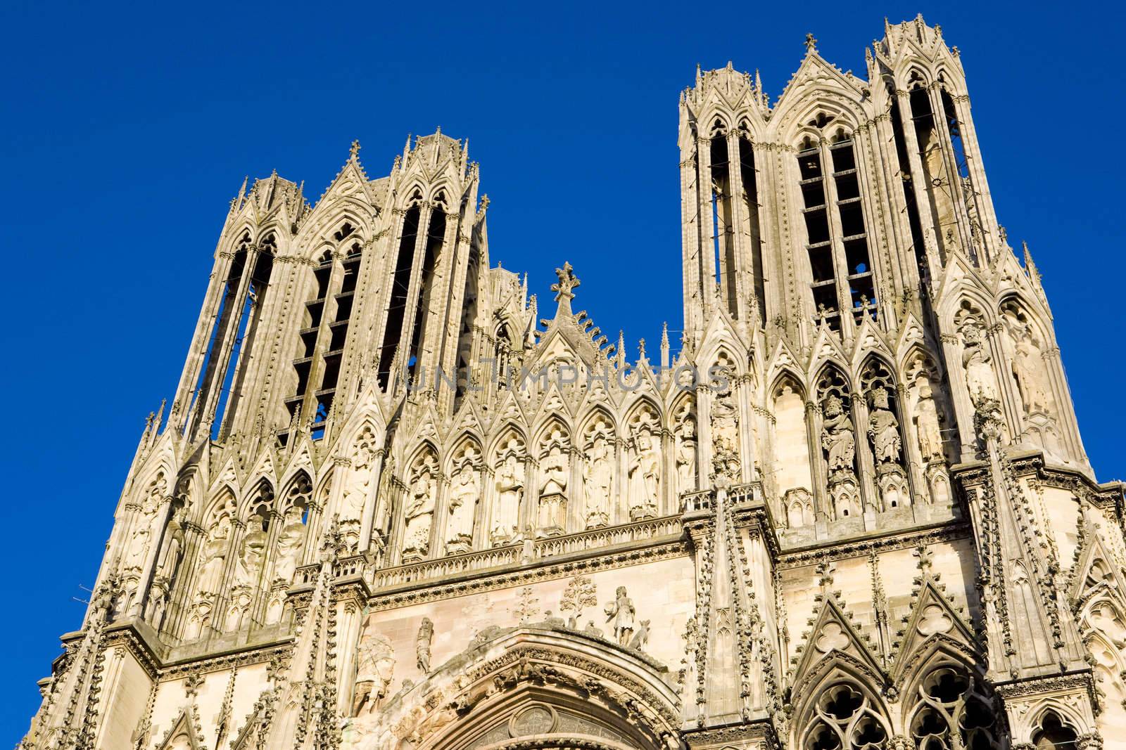 Cathedral Notre Dame, Reims, Champagne, France by phbcz
