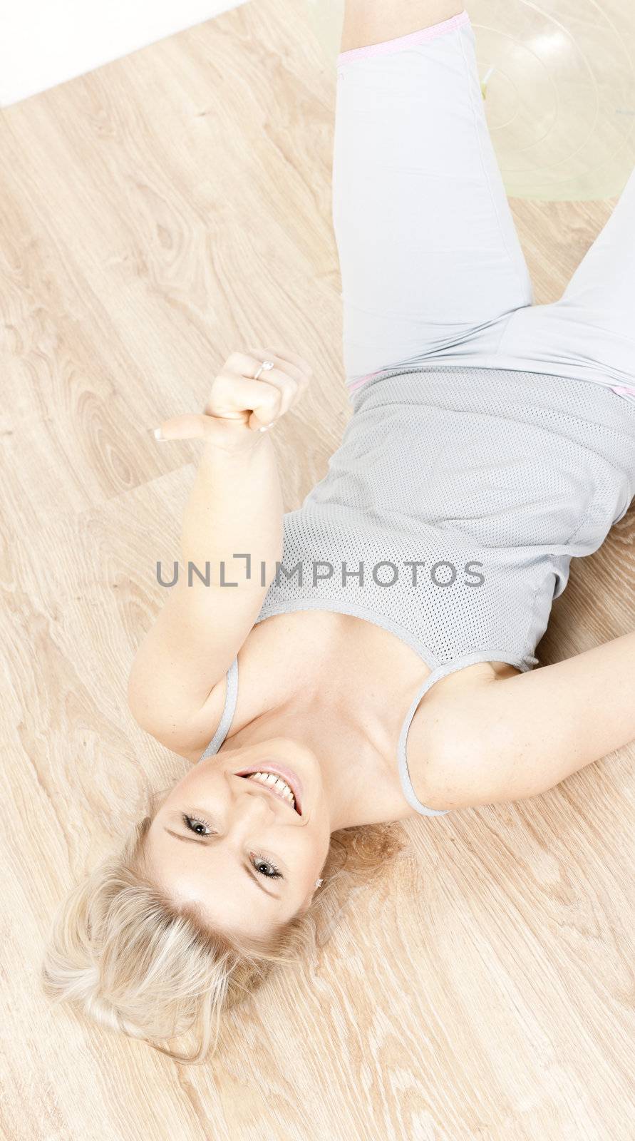 young woman doing excercises