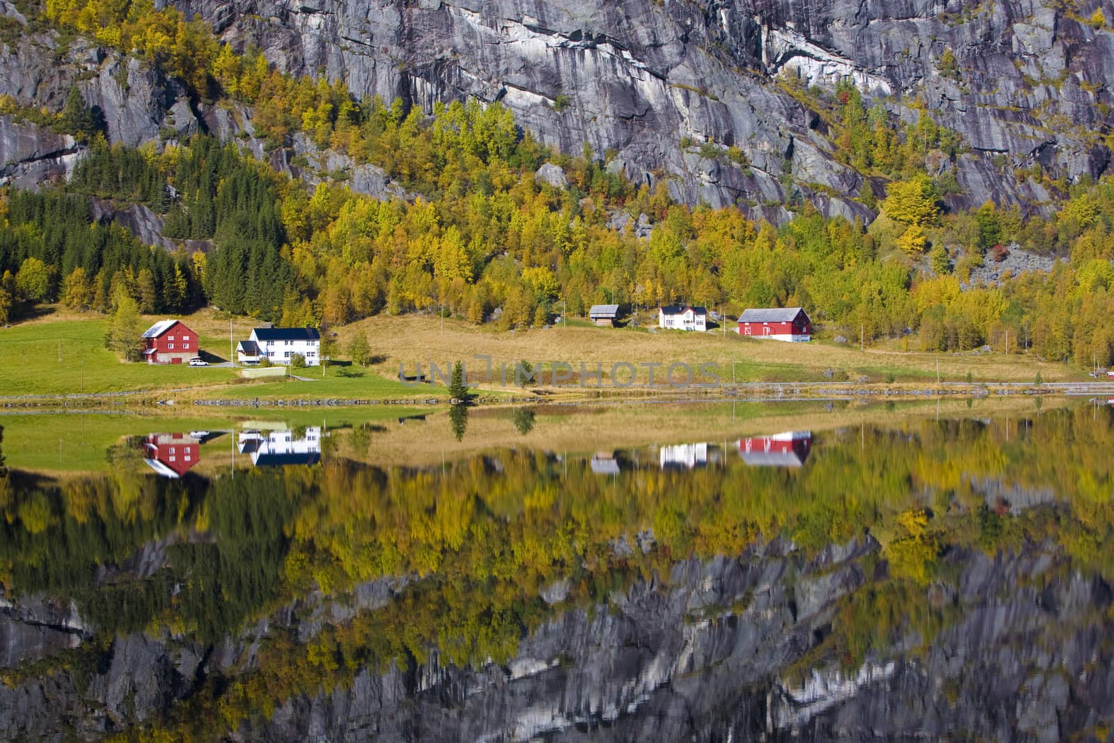 landscape near Otta river, Norway by phbcz