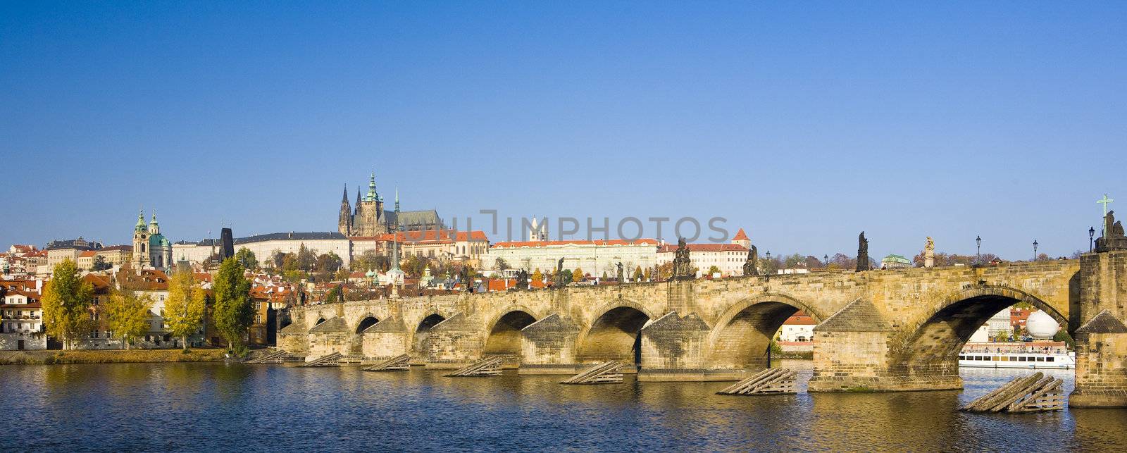 Prague Castle with Charles bridge, Prague, Czech Republic