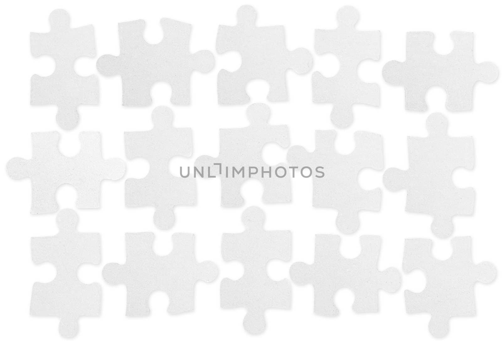 Puzzle pieces isolated on white background