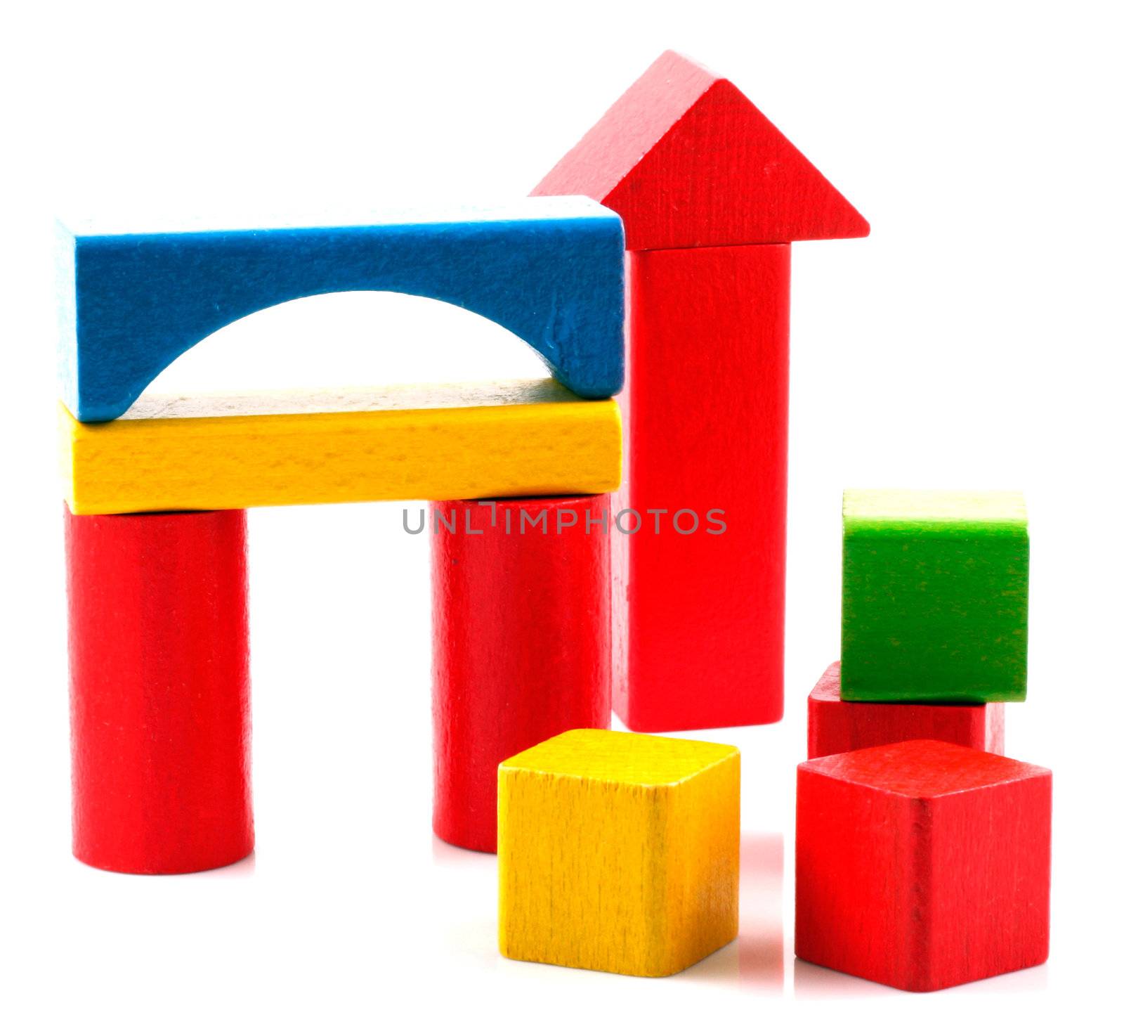 Wooden building blocks