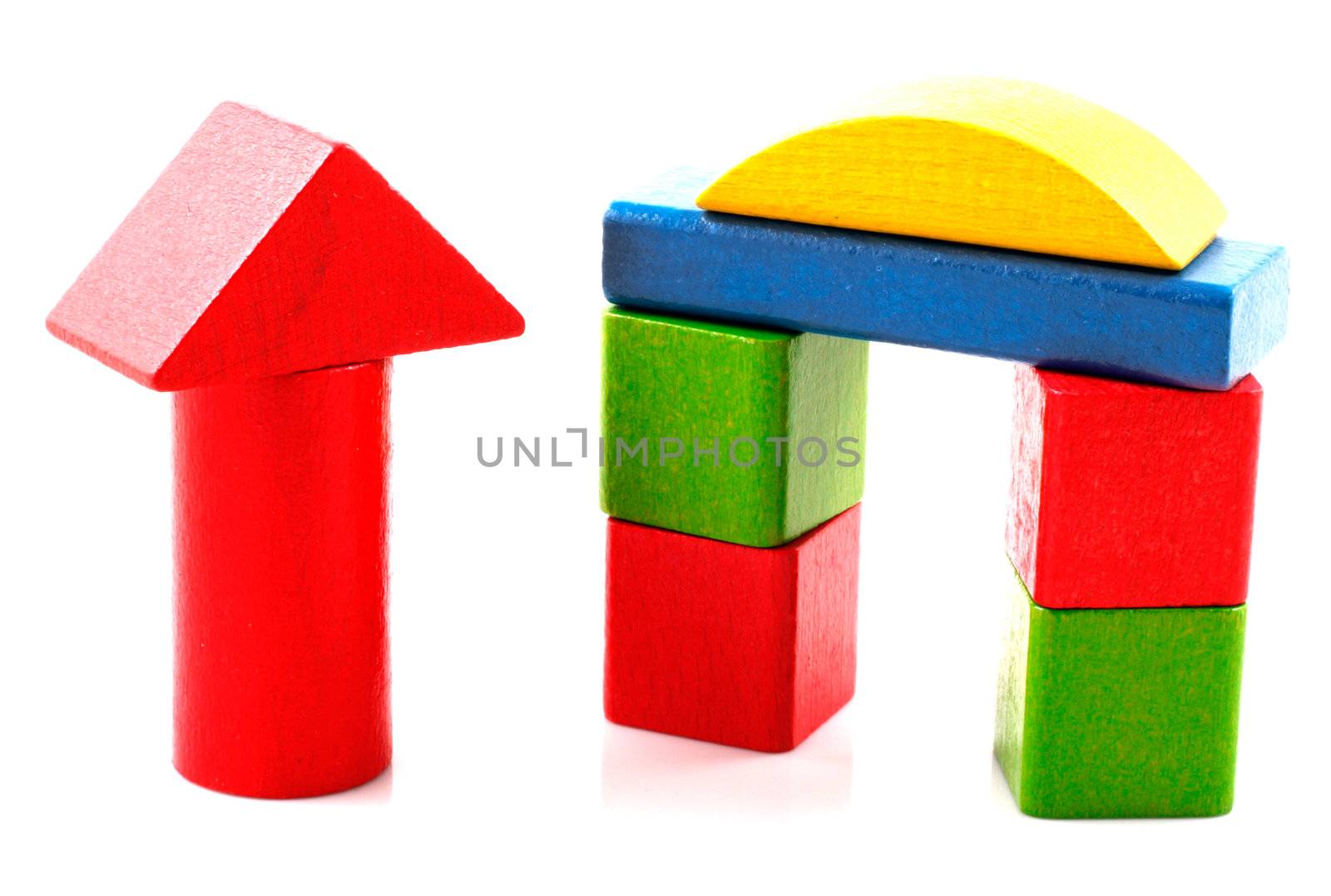 Wooden building blocks