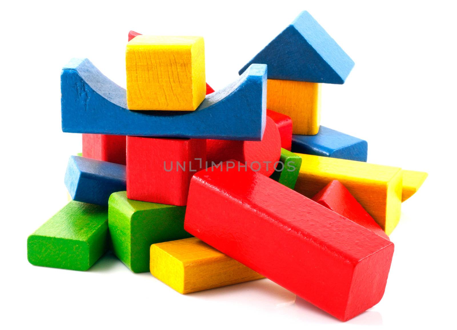 Wooden building blocks