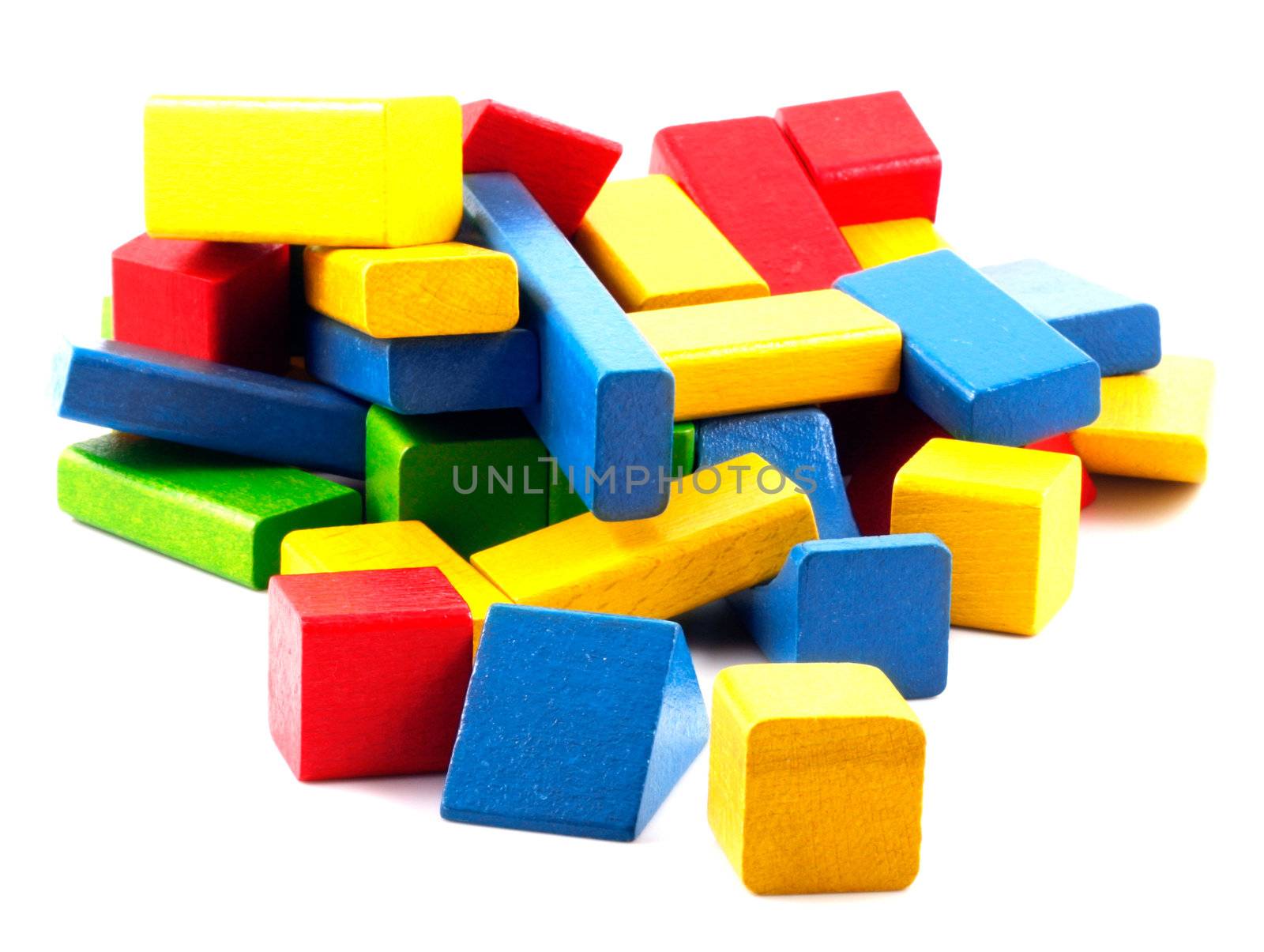 Wooden building blocks