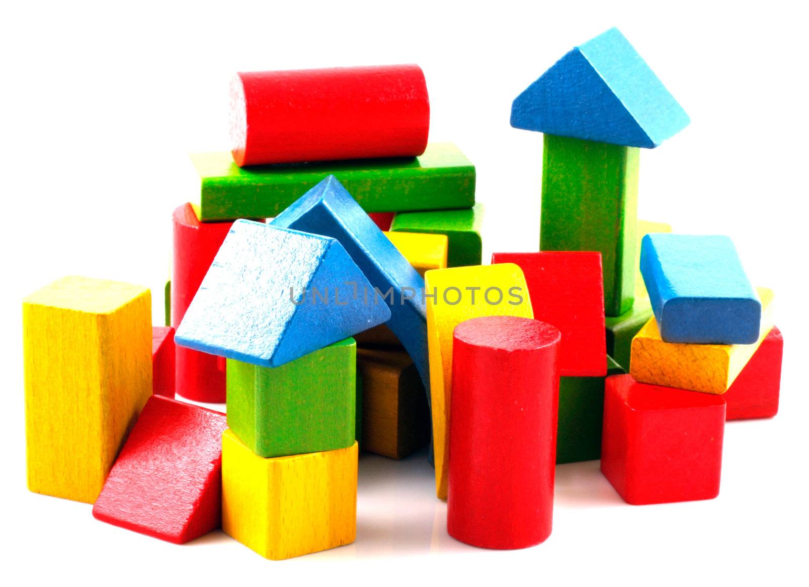 Wooden building blocks