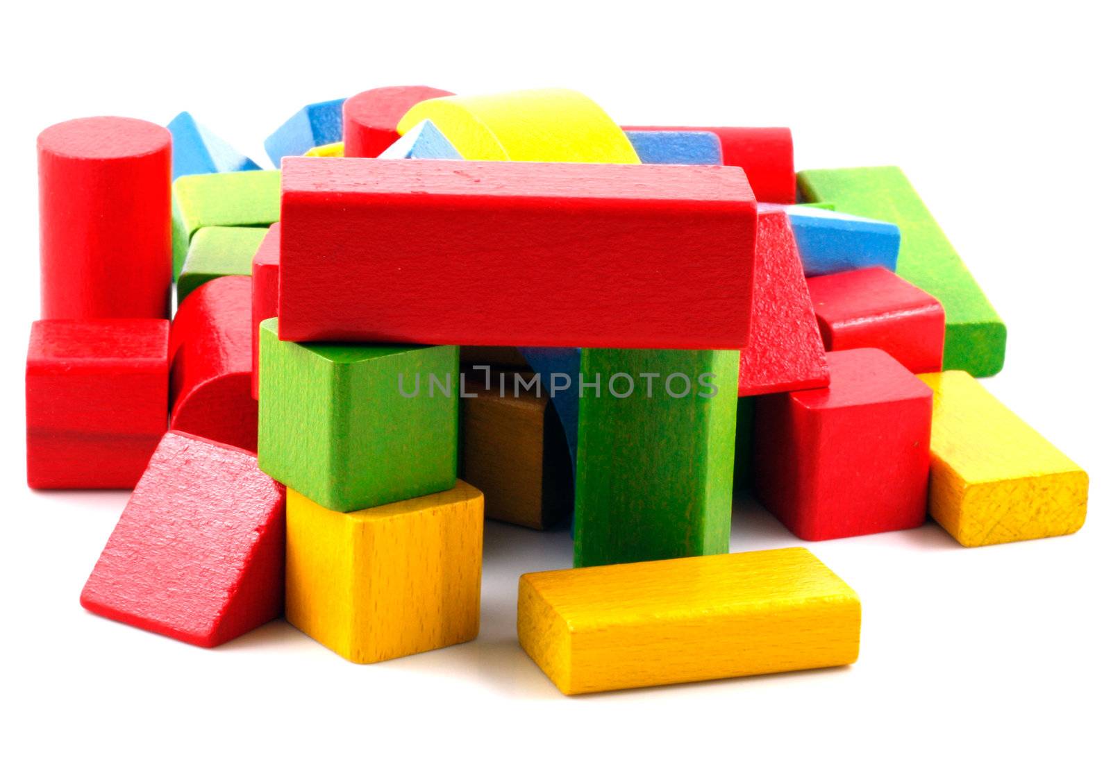 Wooden building blocks