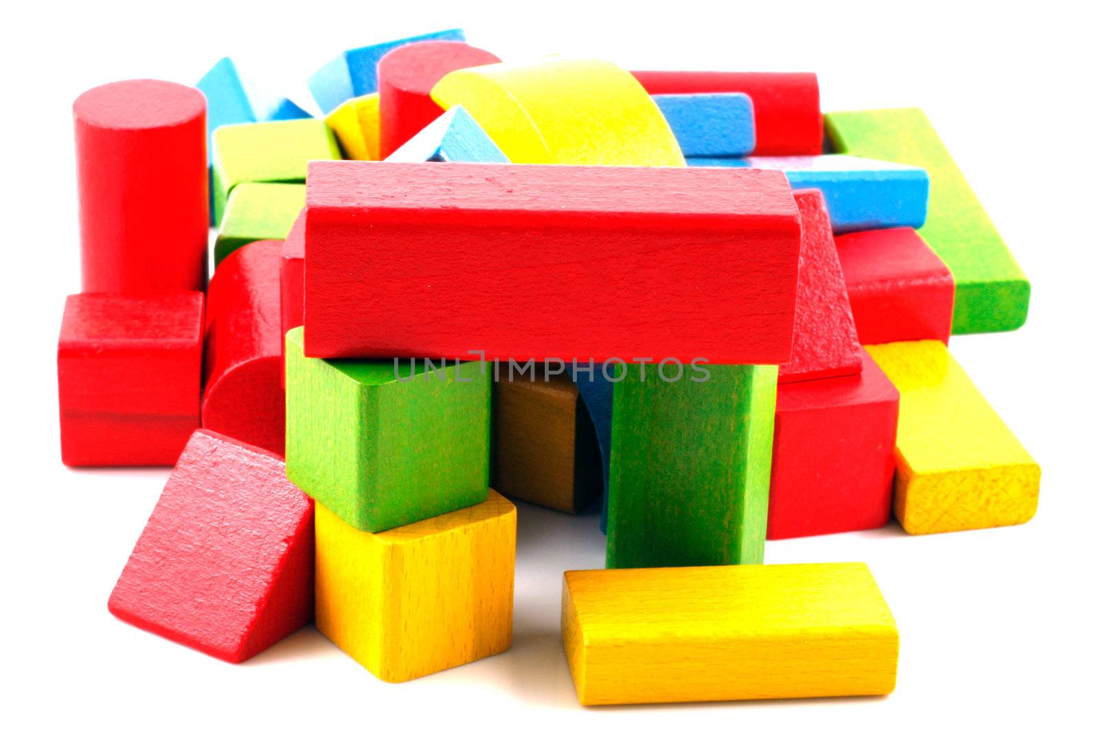 Wooden building blocks