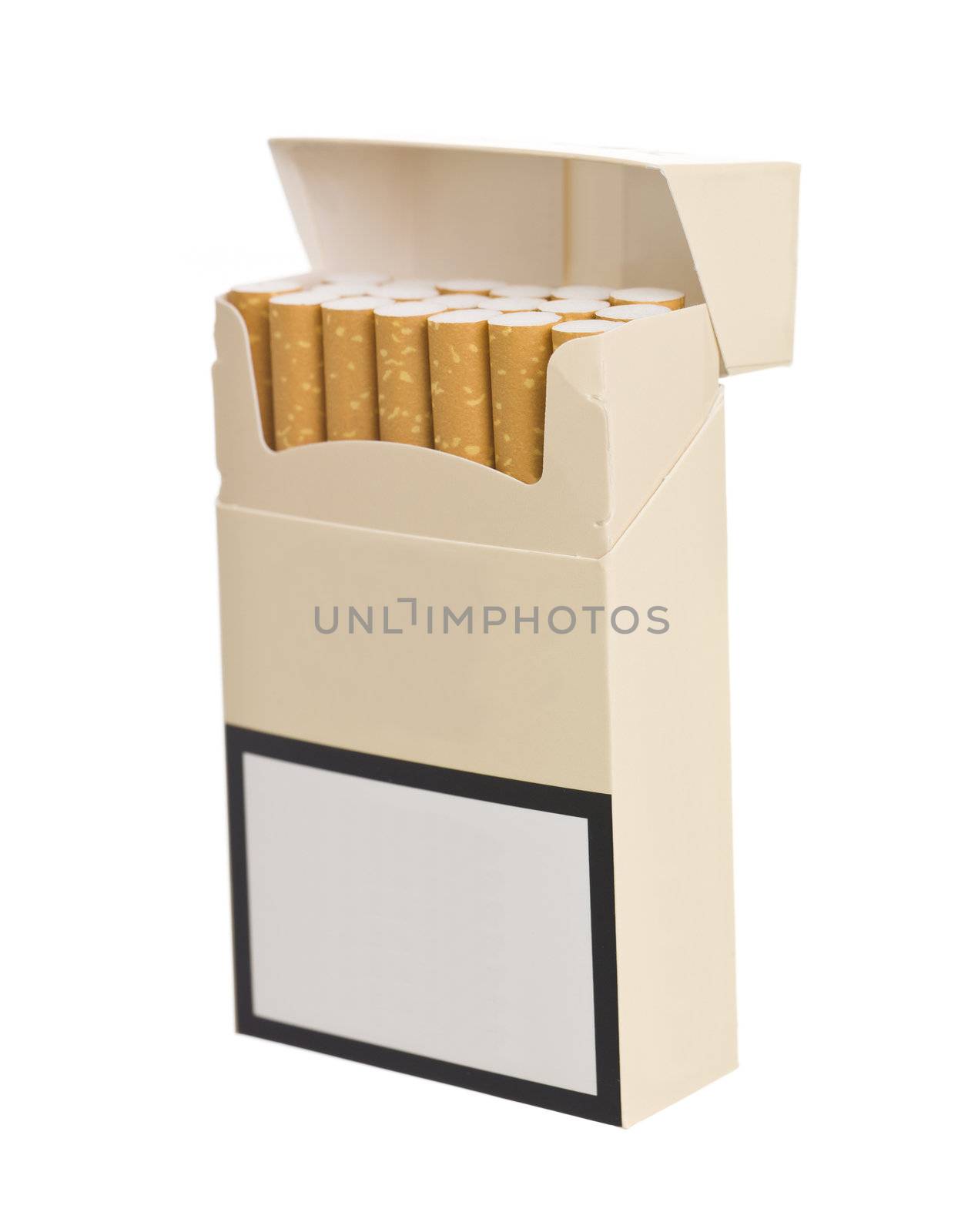 Pack of cigarettes isolated on white background