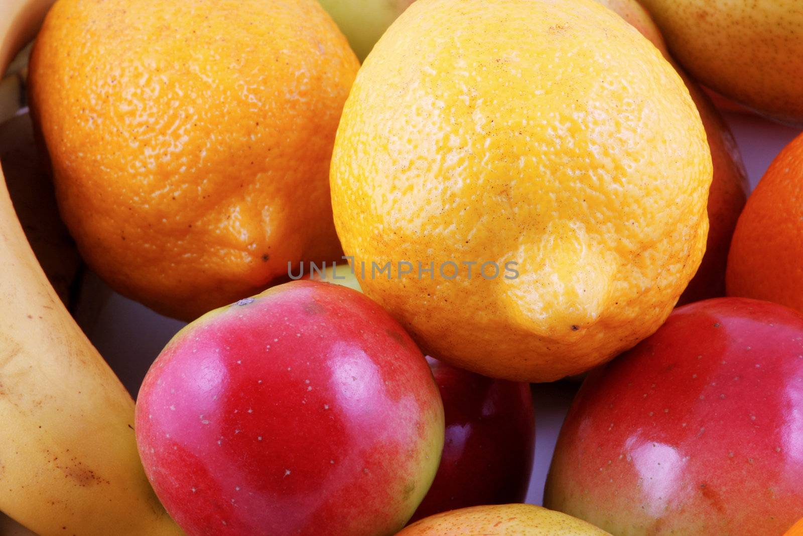 Colorful fresh group of fruits