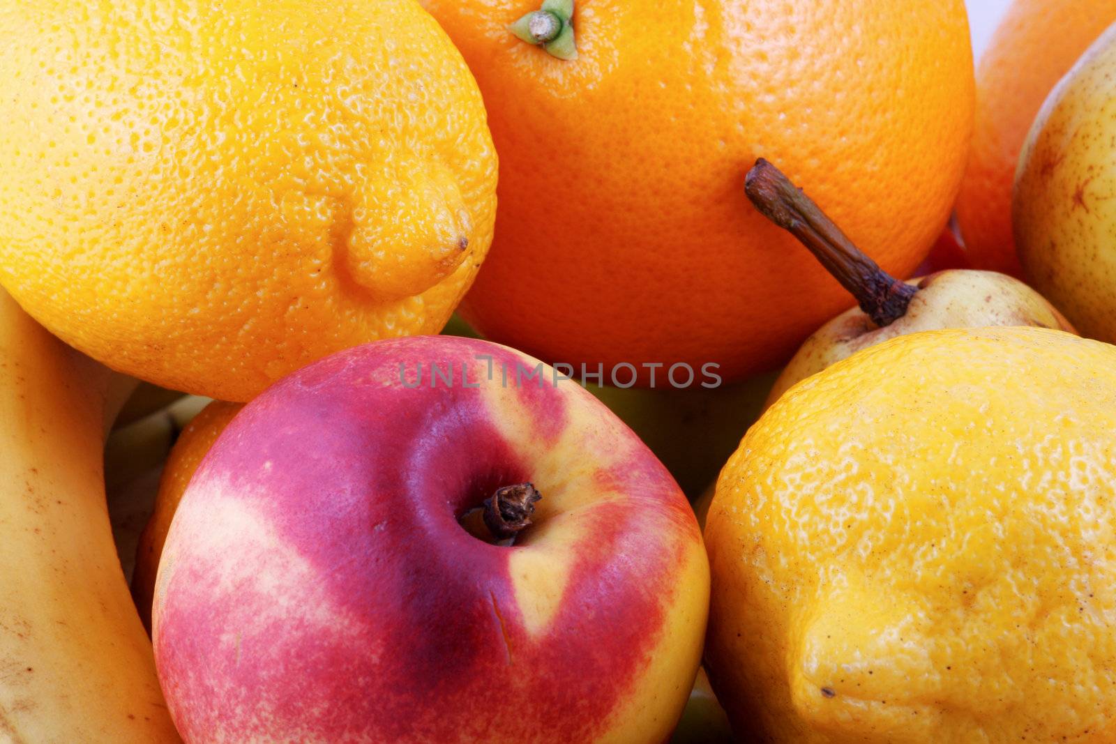 Colorful fresh group of fruits