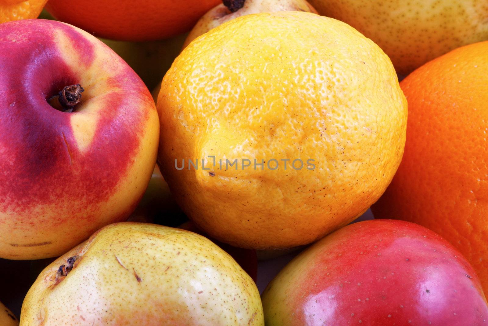 Colorful fresh group of fruits