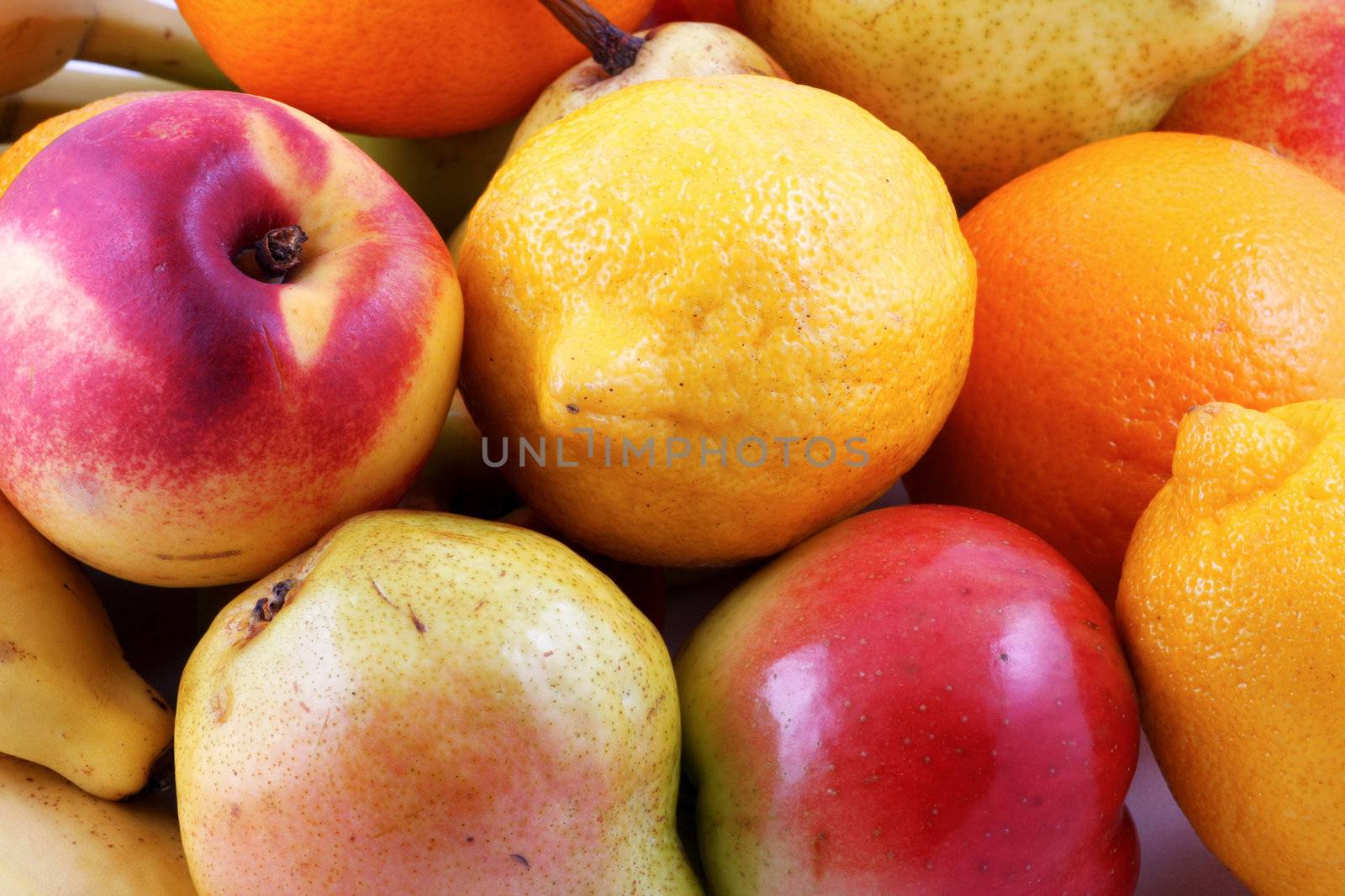 Colorful fresh group of fruits