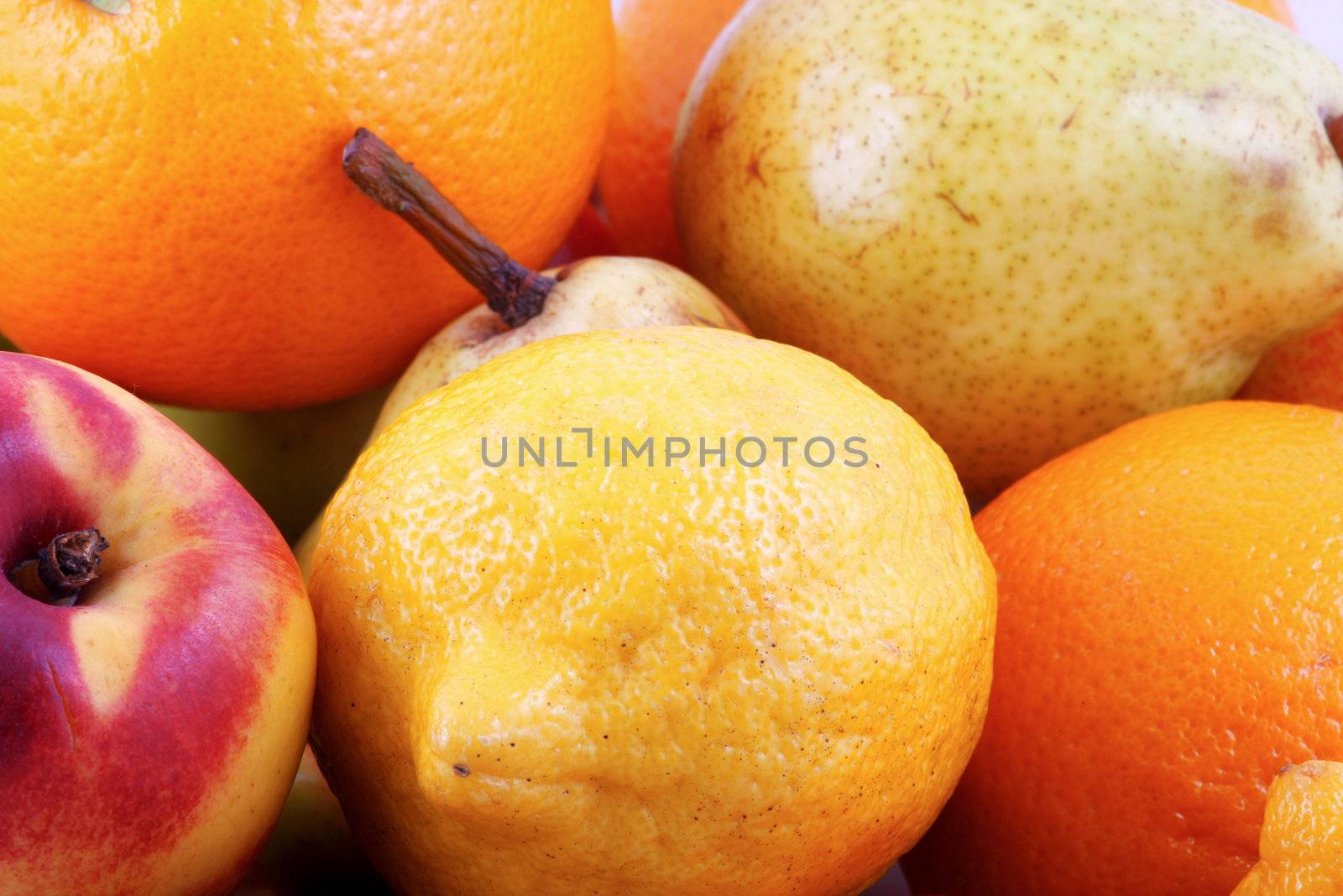 Colorful fresh group of fruits