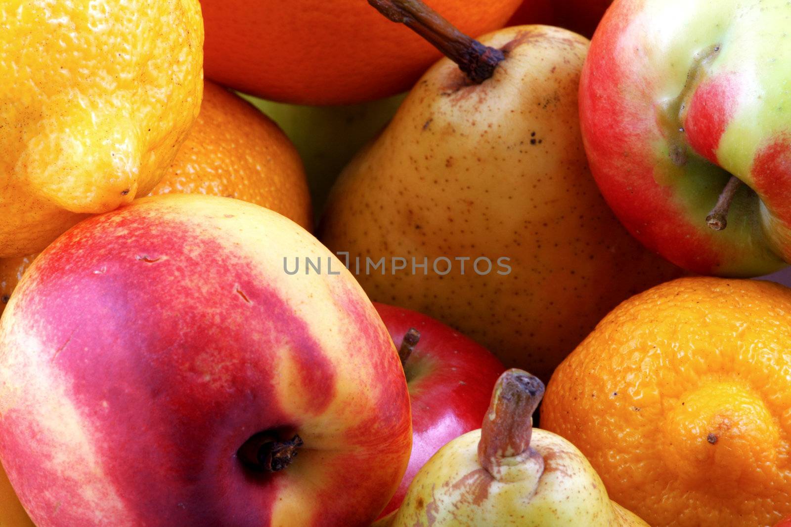 Colorful fresh group of fruits