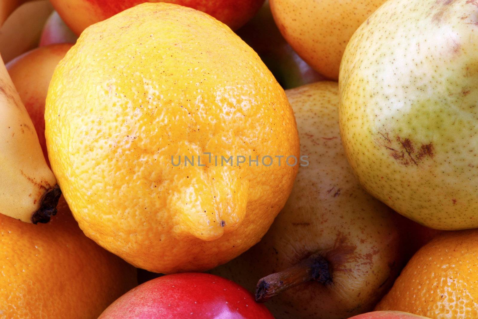 Colorful fresh group of fruits