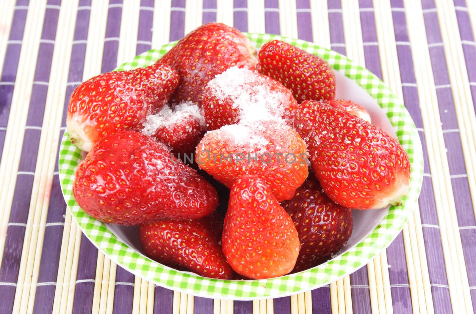 You have fresh strawberries in the bowl 