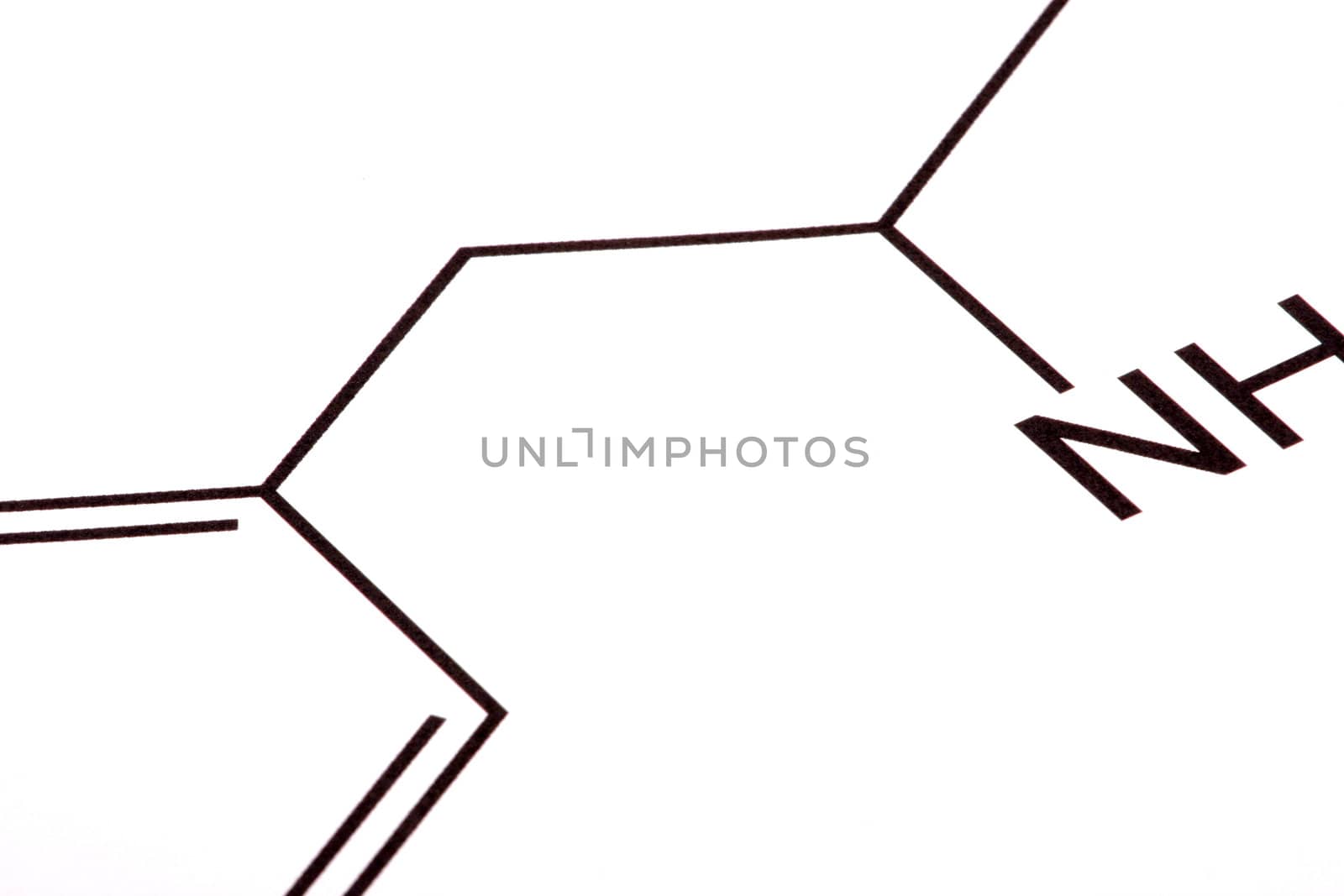 Chemical formula on white background