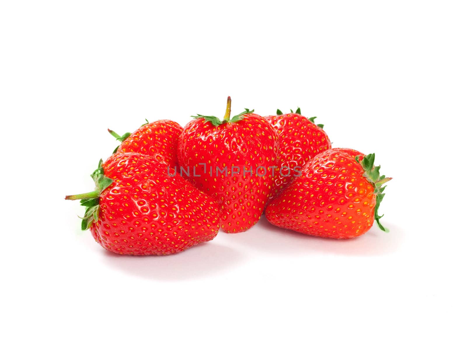 Fresh red Strawberry, photo on the white