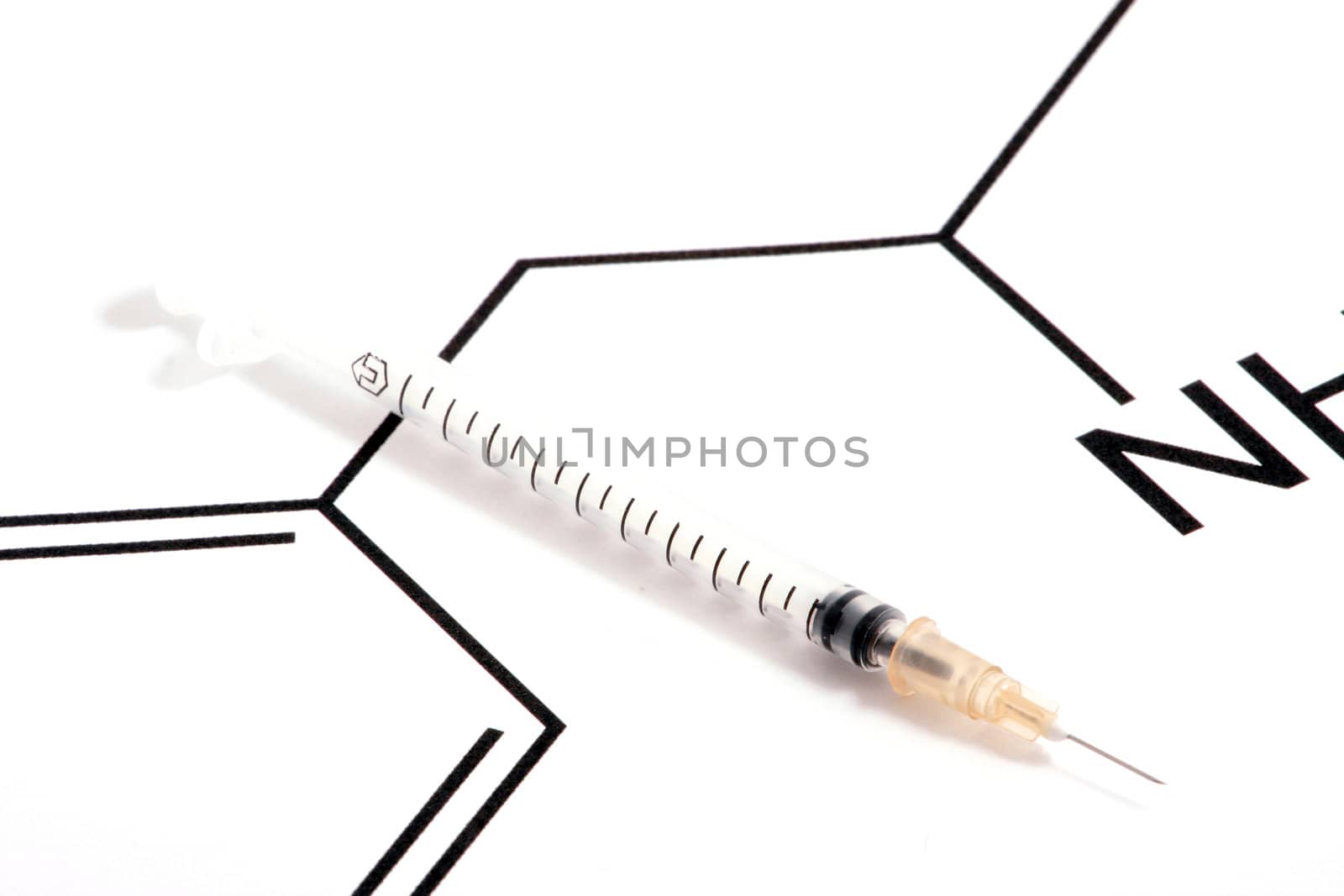 Medical science equipment on white background